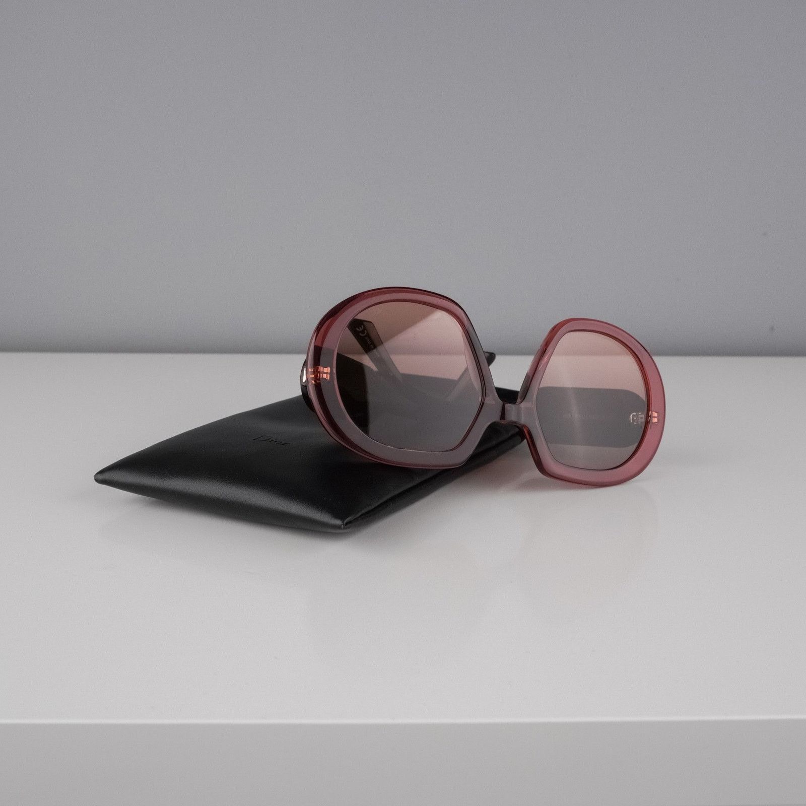 Dior Dior cd gold logo transparent red oversized oval sunglasses Size ONE SIZE - 10 Thumbnail