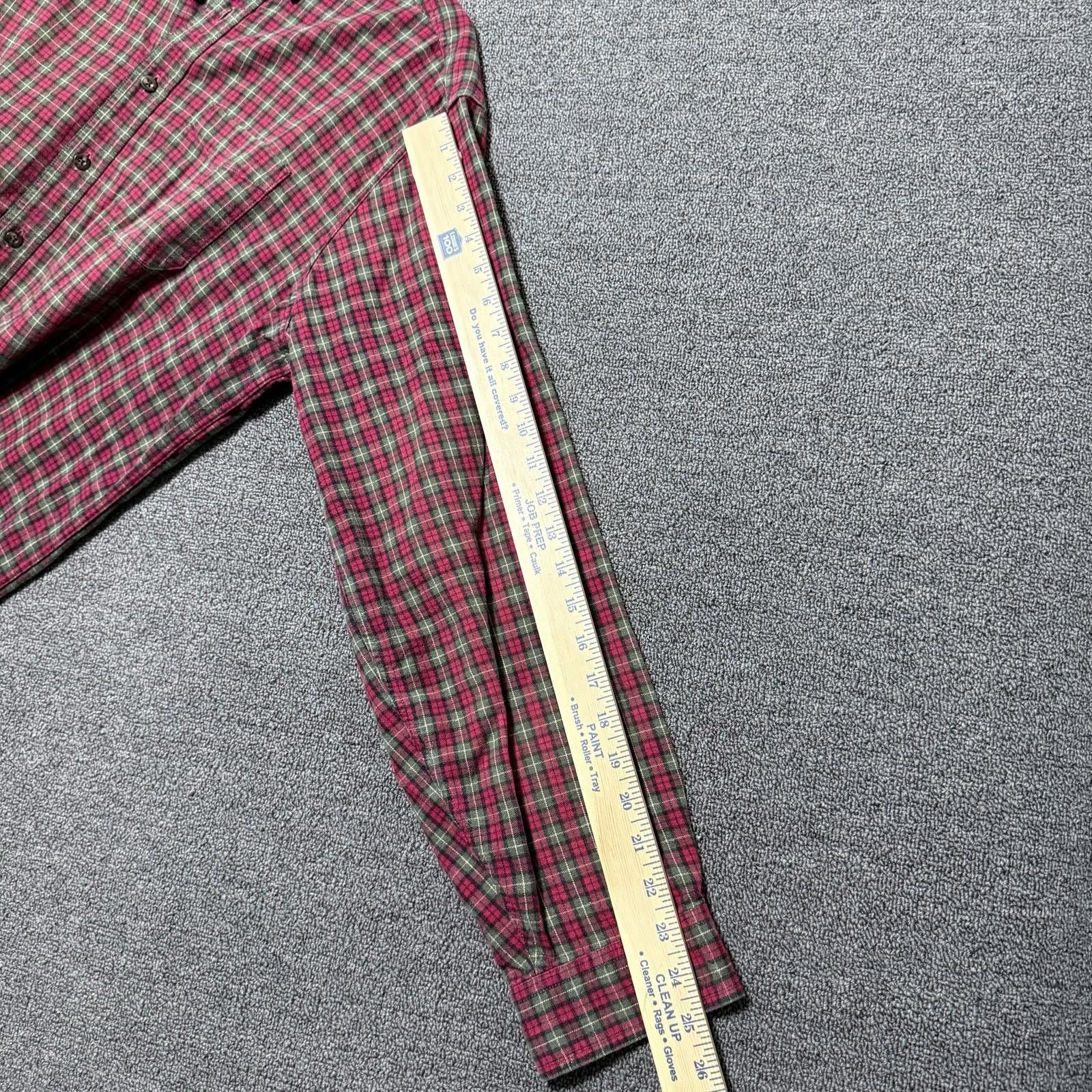 L.L. Bean Vintage LL Bean Mens XLTall Red Green Plaid Flannel Shirt Size US XL / EU 56 / 4 - 7 Thumbnail