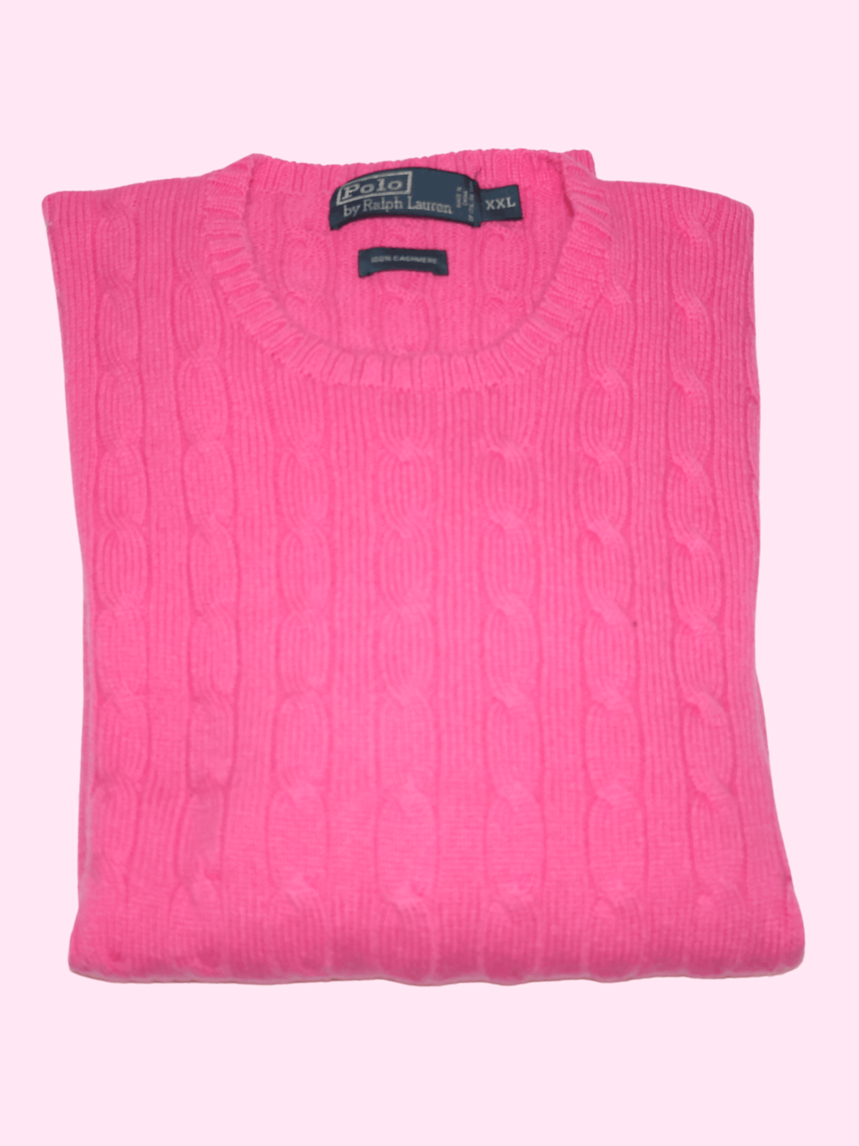 image of Polo Ralph Lauren Polo By Ralph Laurent 100% Cashmere Crewneck ($395 Retail) in Bright Pink (Size 2