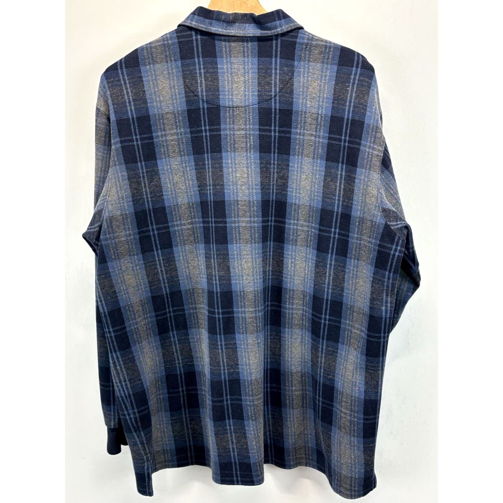 Polo Ralph Lauren VINTAGE Polo Ralph Lauren Flannel Polo Shirt Men L Blue Grey Plaid Pony Logo 90s Mens Size US L / EU 52-54 / 3 - 4 Thumbnail