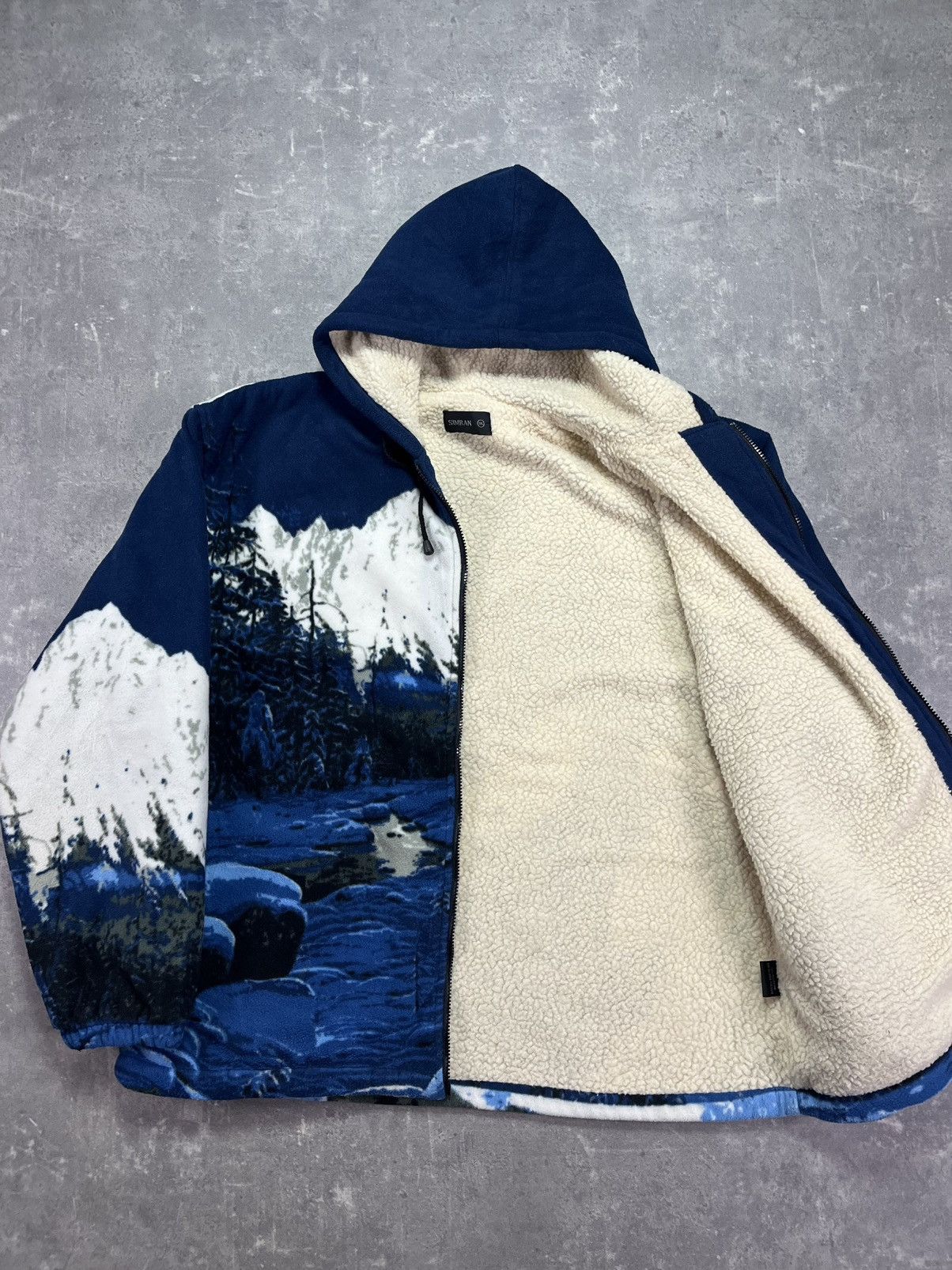 Vintage Vintage Hooded Animal Printed Wolf Pack Fleece Jacket 3XL Size US XXL / EU 58 / 5 - 9 Thumbnail