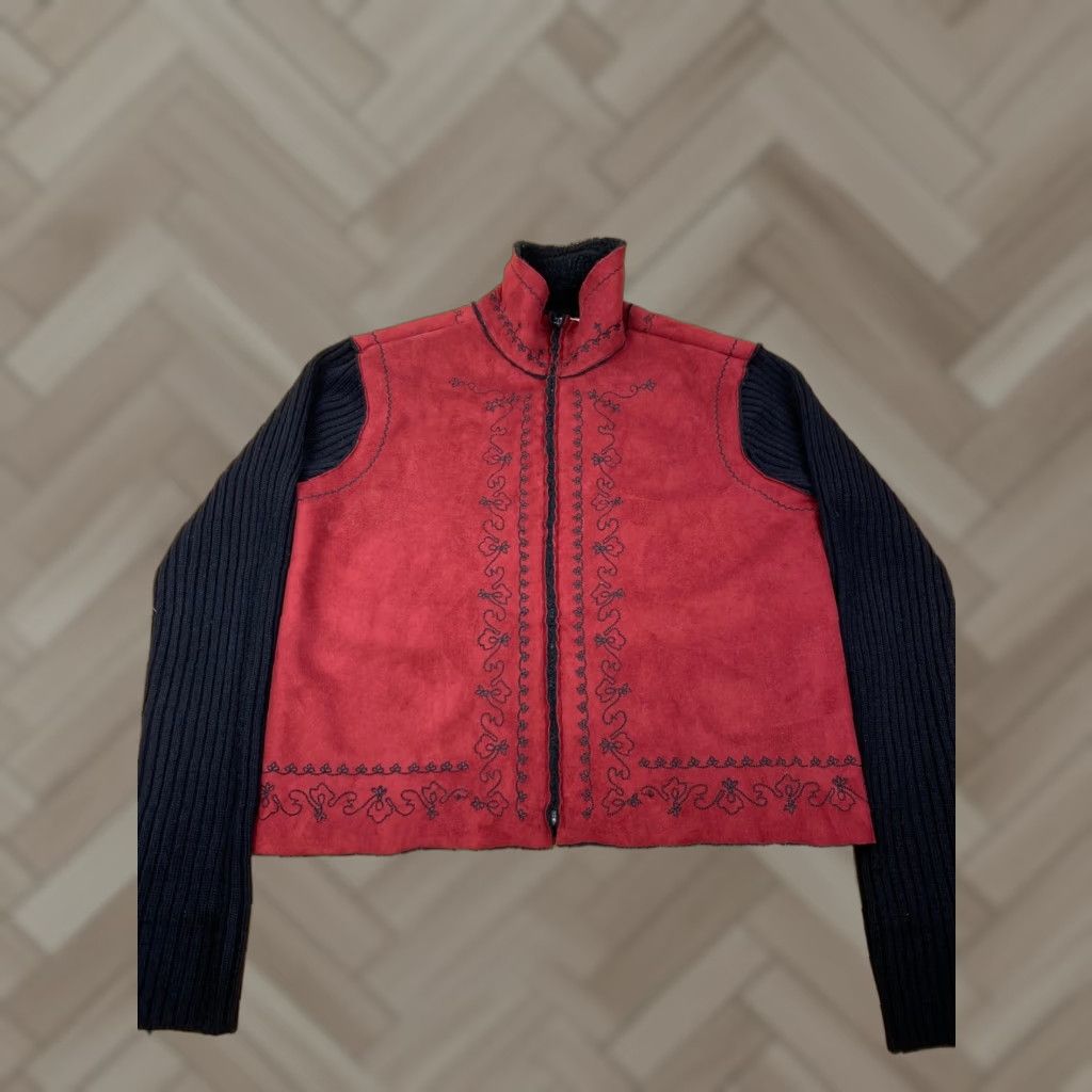 Coldwater Creek Coldwater Creek Jacket Full Zip Black Red Long Sleeves Casual XS Women's Basic Jacket 90s Style Size XS / US 0-2 / IT 36-38 - 1 Thumbnail