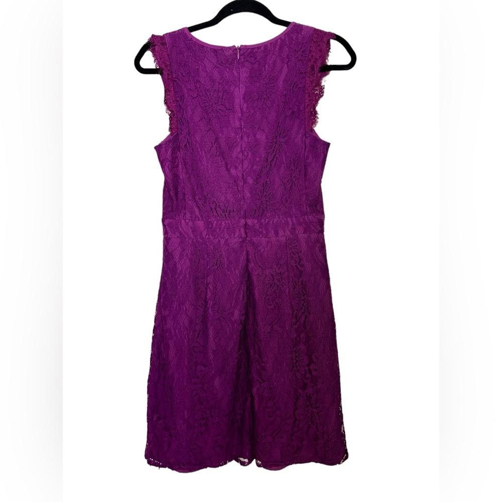 Designer Brixon Ivy l Purple Sleeve Lace Sheath Dress Small Size S / US 4 / IT 40 - 2 Thumbnail