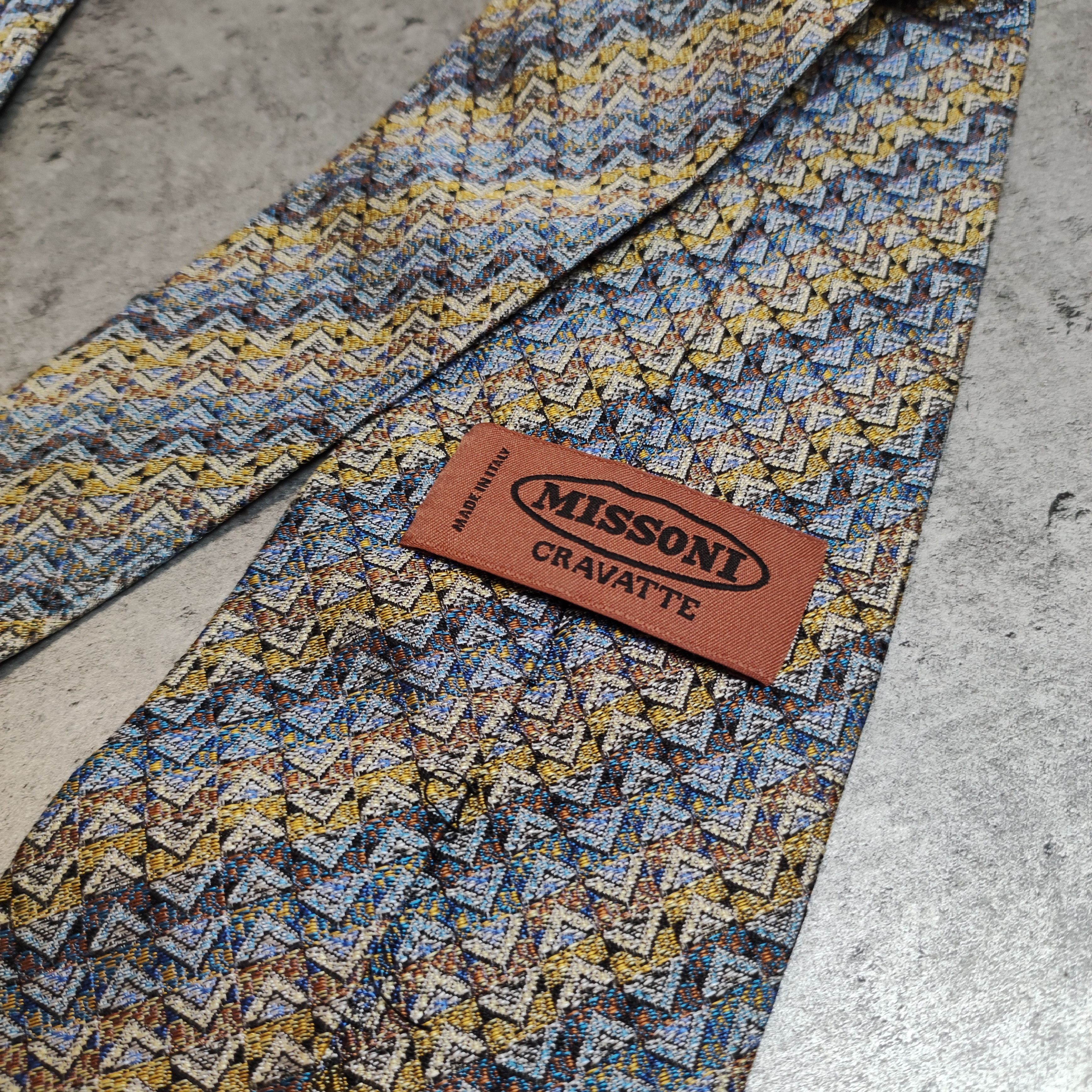 Missoni Vintage 90s Missoni Cravatte Abstrack Silk Tie Size ONE SIZE - 3 Thumbnail