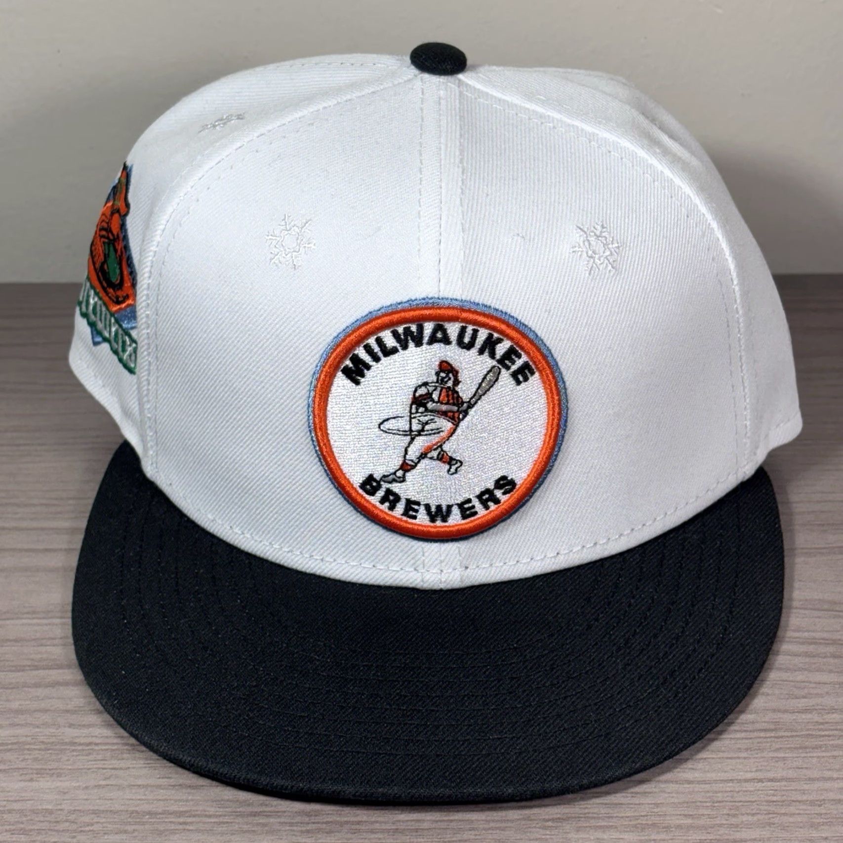 New Era Rare Hat Club Exclusive New Era Milwaukee Brewers Fitted Hat Mens 7 Snowman Cotton Size ONE SIZE - 2 Thumbnail