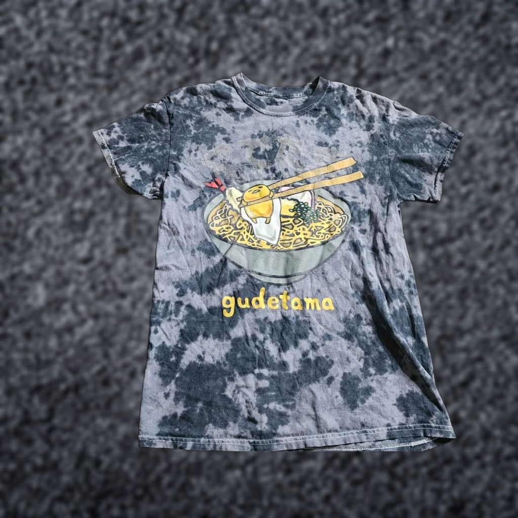 Vintage Gudetama T-Shirt Unisex Adults Black Short Sleeve Crew Neck Logo Graphic Print 2010-2019 Sanario Tie Dye Anime Funny Modern Worthing Gudetama Size US S / EU 44-46 / 1 - 1 Thumbnail