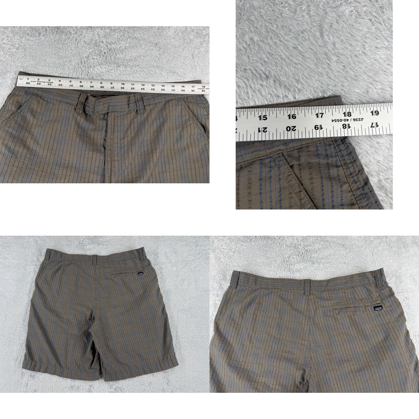 Patagonia Patagonia Shorts Mens 34 Brown Blue Plaid Thrift Shorts Polyester Blend 34x10 Vintage Size US 34 / EU 50 - 9 Thumbnail