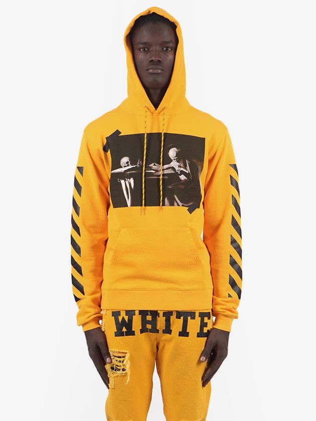 Off White Yellow Caravaggio 13 Diagonals Hoodie Grailed