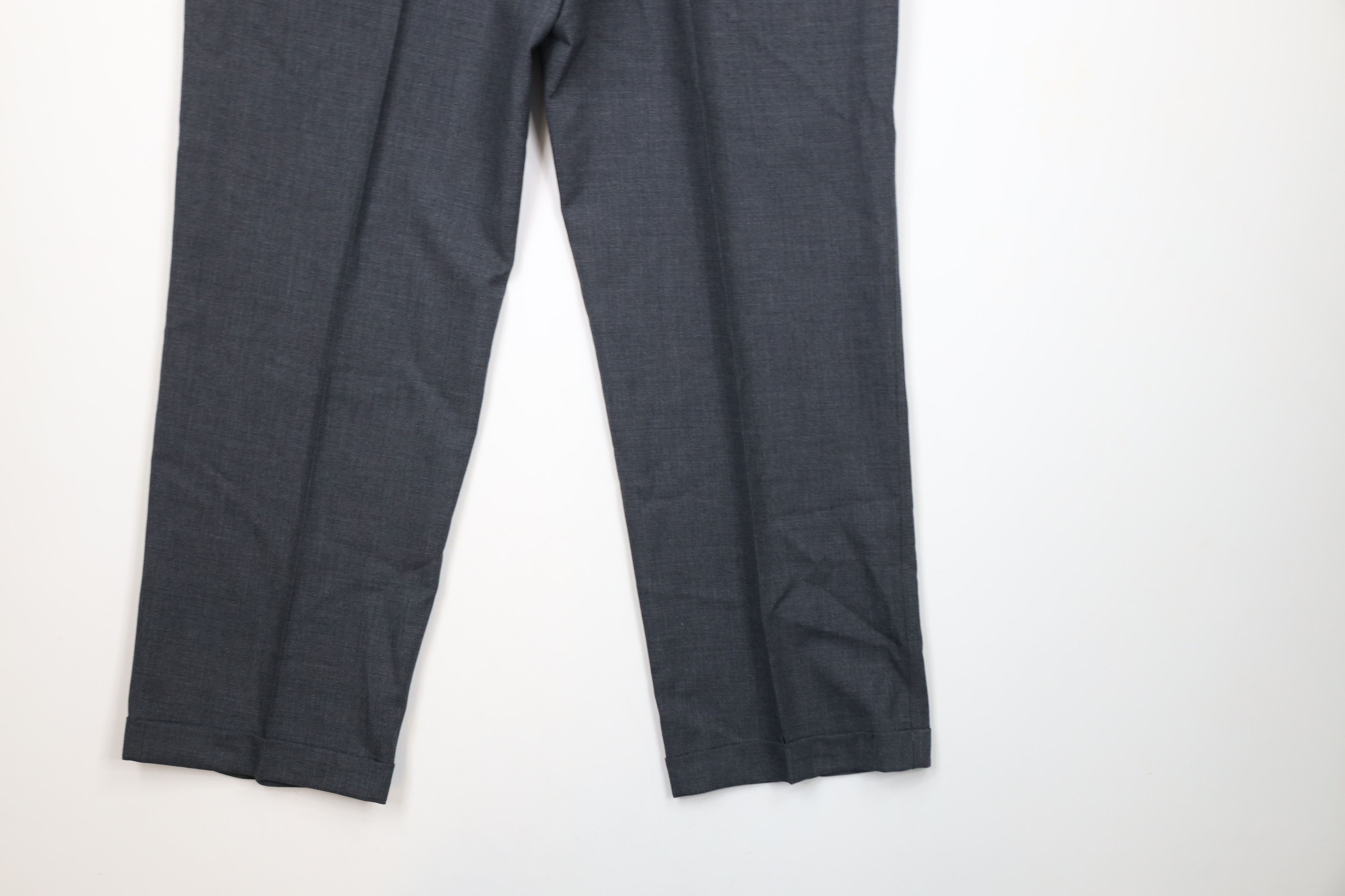 Lands' End × Vintage Vintage 90s Lands End Wool Pleated Cuffed Pants Trousers USA Size US 36 / EU 52 - 11 Thumbnail