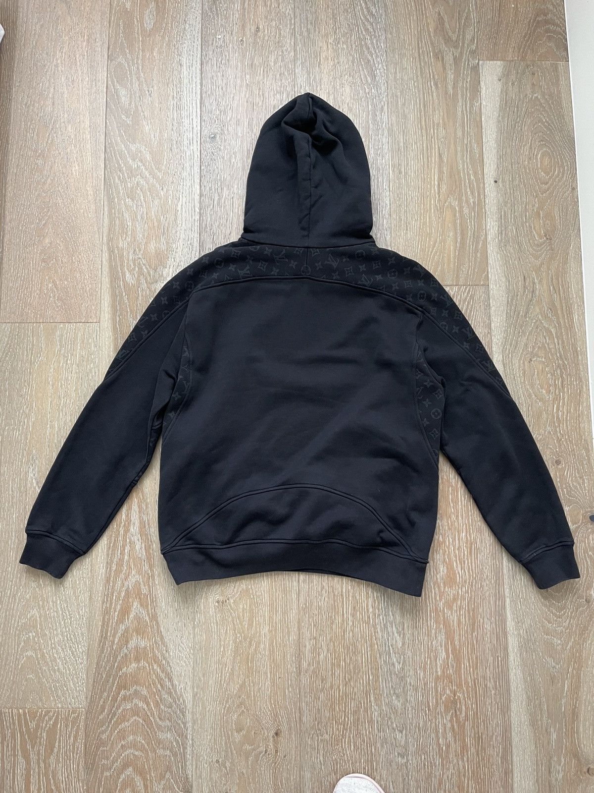 Louis Vuitton Louis Vuitton Monogram Circle Cut Black Hoodie Men s Size M Grailed