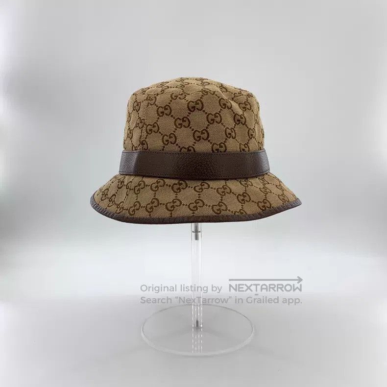 Gucci Gucci Size M Brown logo jacquad full-print cotton casual fi Size ONE SIZE - 2 Thumbnail