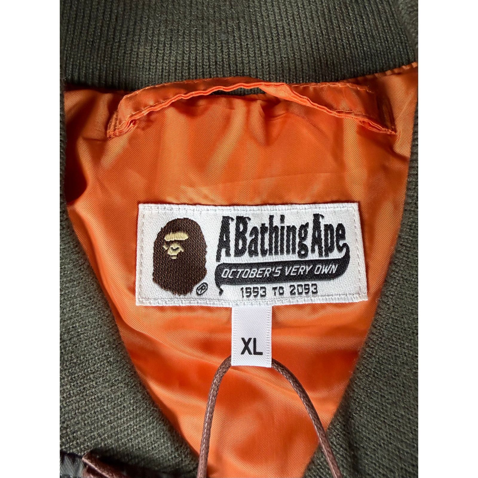 Bape Bape X OVO Dark Green MA-1 Bomber Jacket Size Large Size US L / EU 52-54 / 3 - 7 Thumbnail