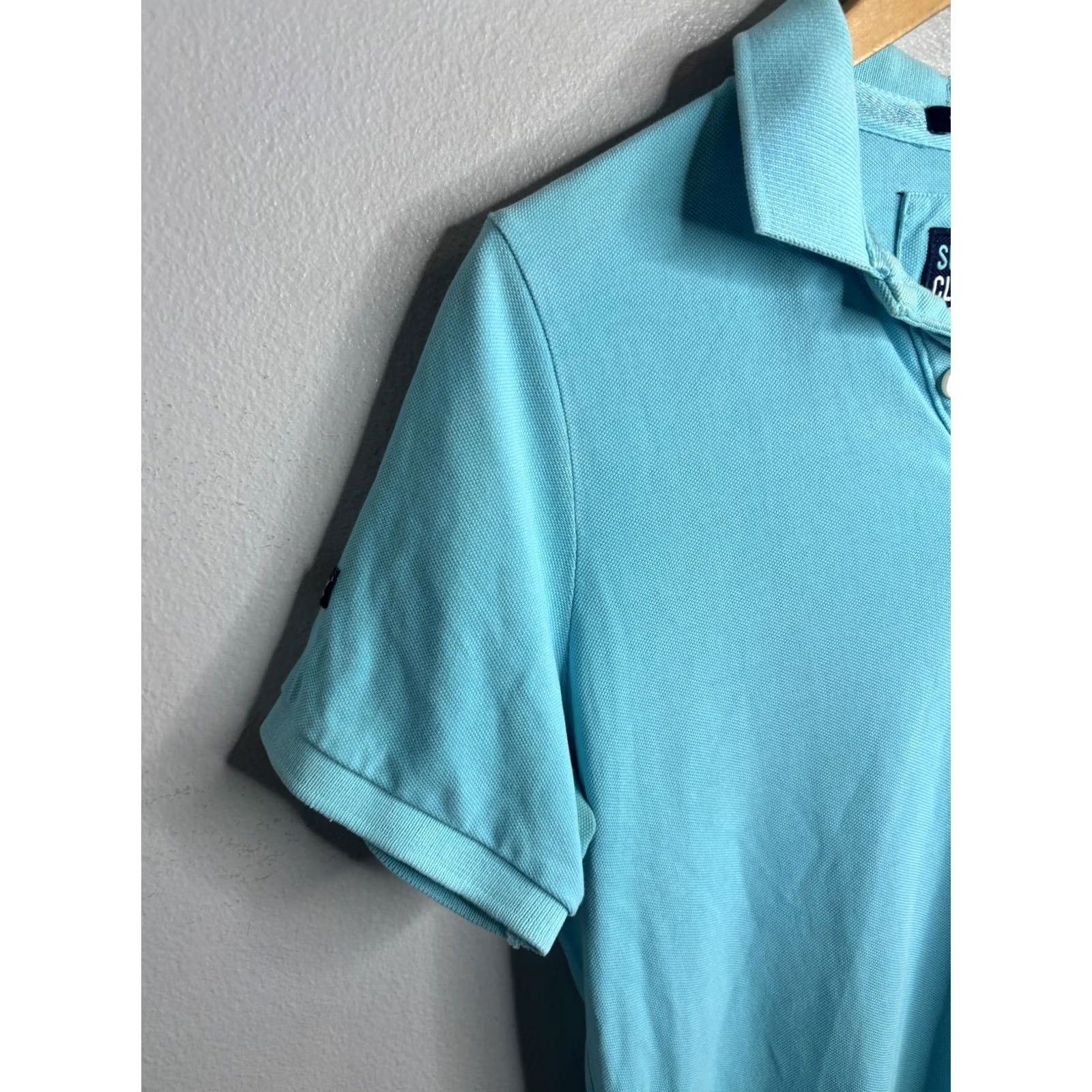 Superdry Superdry Polo Shirt Mens Medium Blue Classic Pique Logo Knit Short Sleeve Size US M / EU 48-50 / 2 - 2 Thumbnail