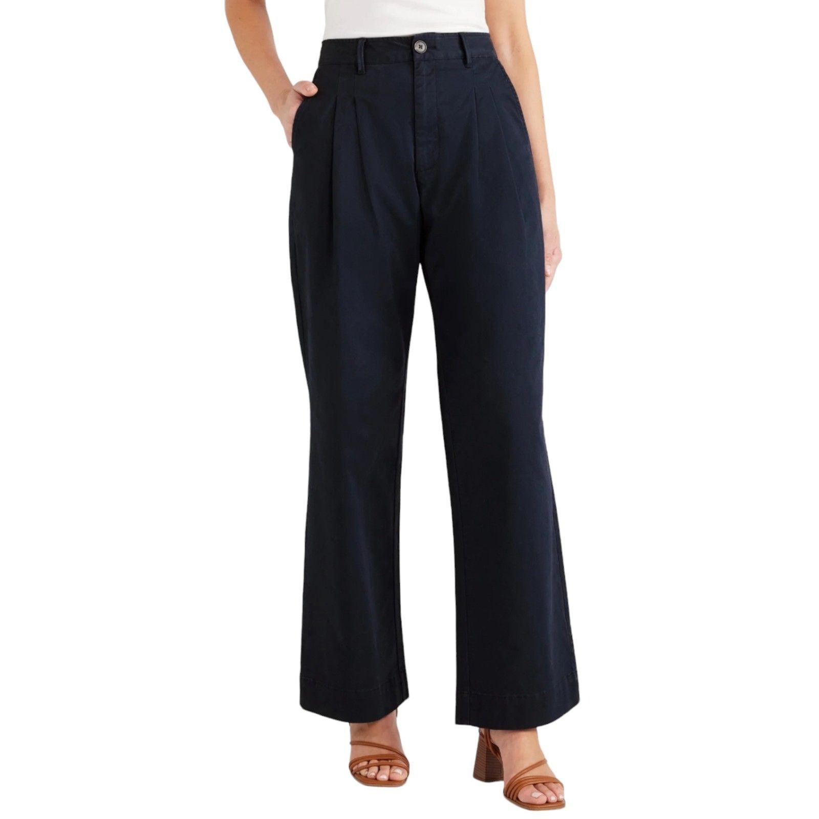 Other Free Assembly - Women's Wide Leg Chino Pants - Blue - 8 Size 30" / US 8 / IT 44 - 1 Thumbnail
