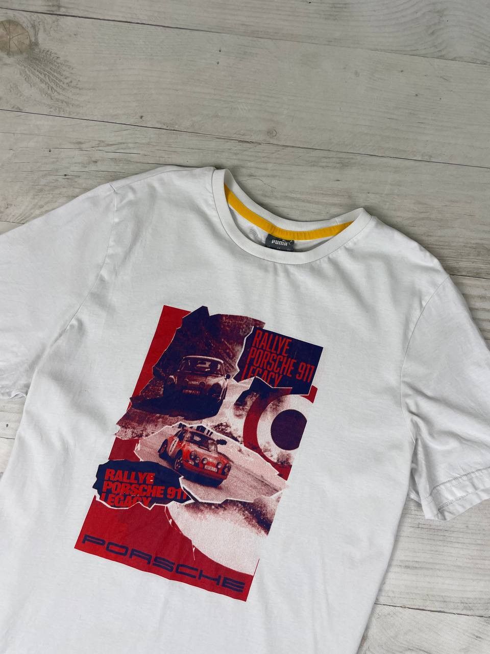Porsche Design Puma Rally Porshe 911 Big Logo Racing T Shirt Size US XL / EU 56 / 4 - 2 Thumbnail