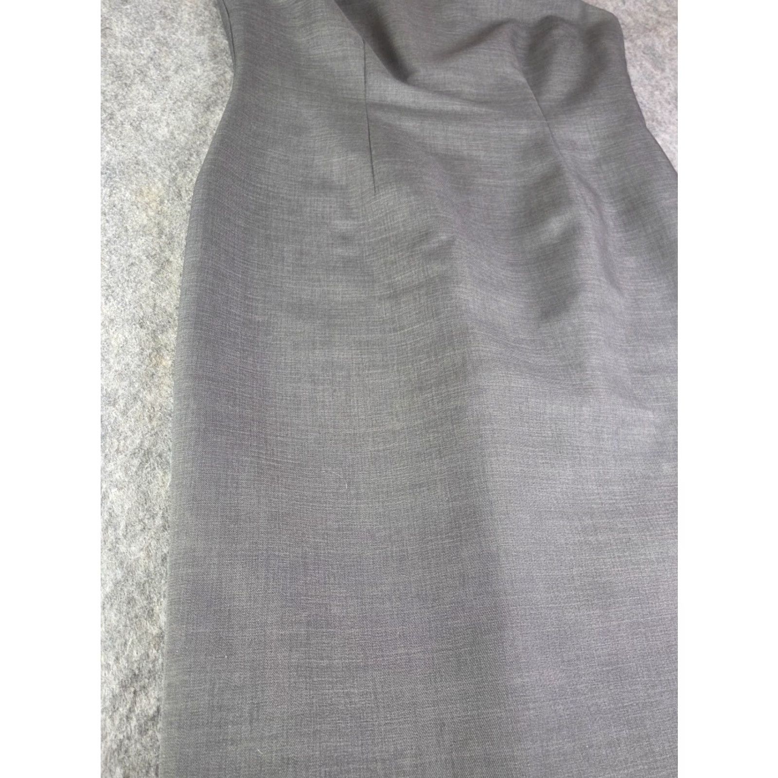 Kasper Kasper Tank Dress Kasper Separates Gray Sleeveless Knee Length Zip Back Slit Lined Petite 2P Women’s Workwear Casual Daytime Size XS / US 0-2 / IT 36-38 - 2 Thumbnail