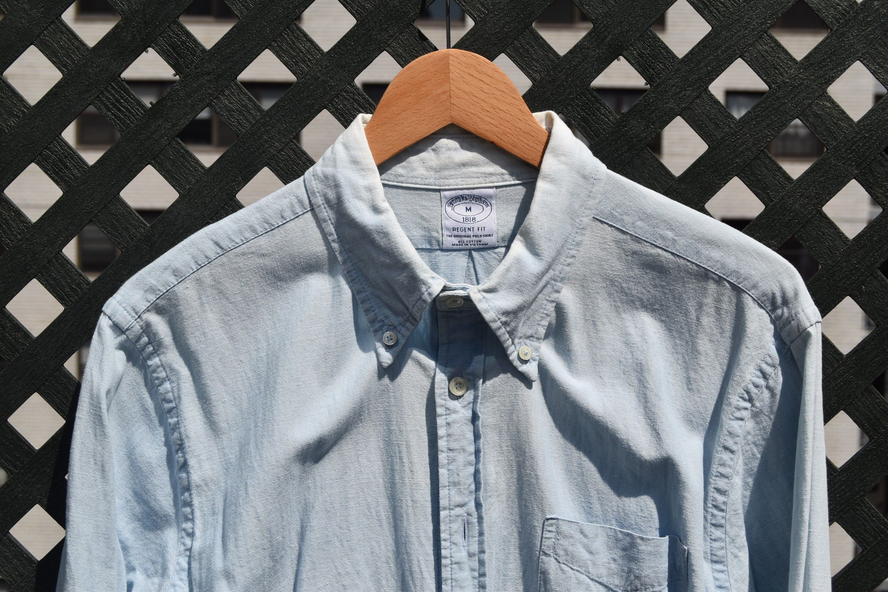 Brooks Brothers light blue chambray shirt