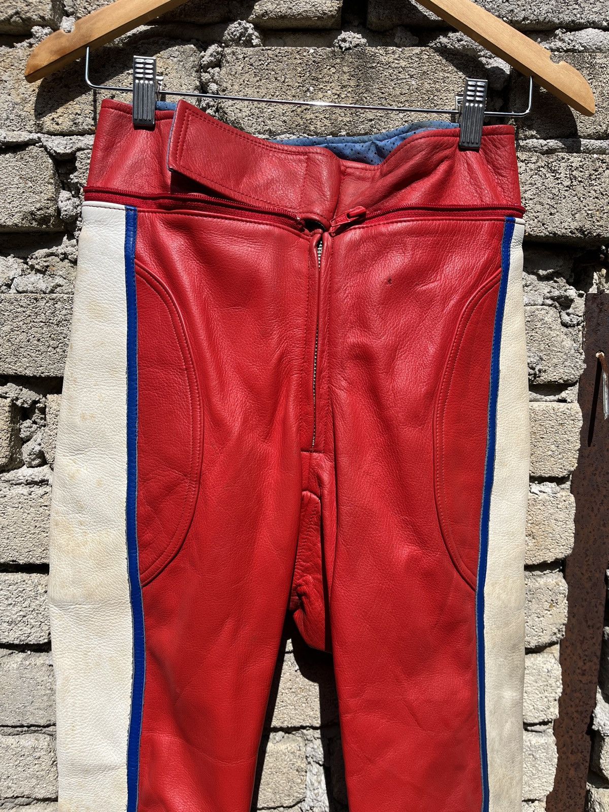 Genuine Leather × Vintage Kushitani Hamamatsu 2 Pieces Overall Leather Racing Set Size US 30 / EU 46 - 20 Thumbnail