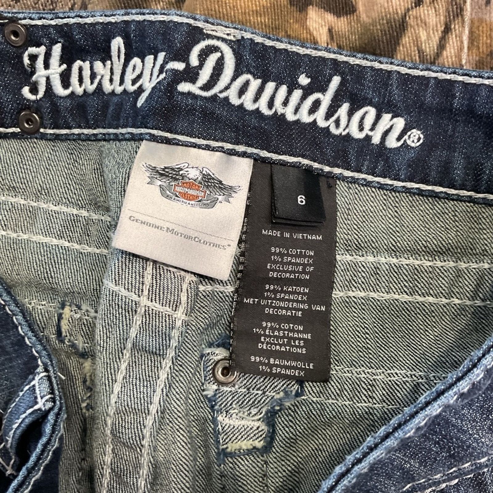 Harley Davidson Vintage Harley Davidson Bootcut Jeans Size 30" / US 8 / IT 44 - 3 Thumbnail