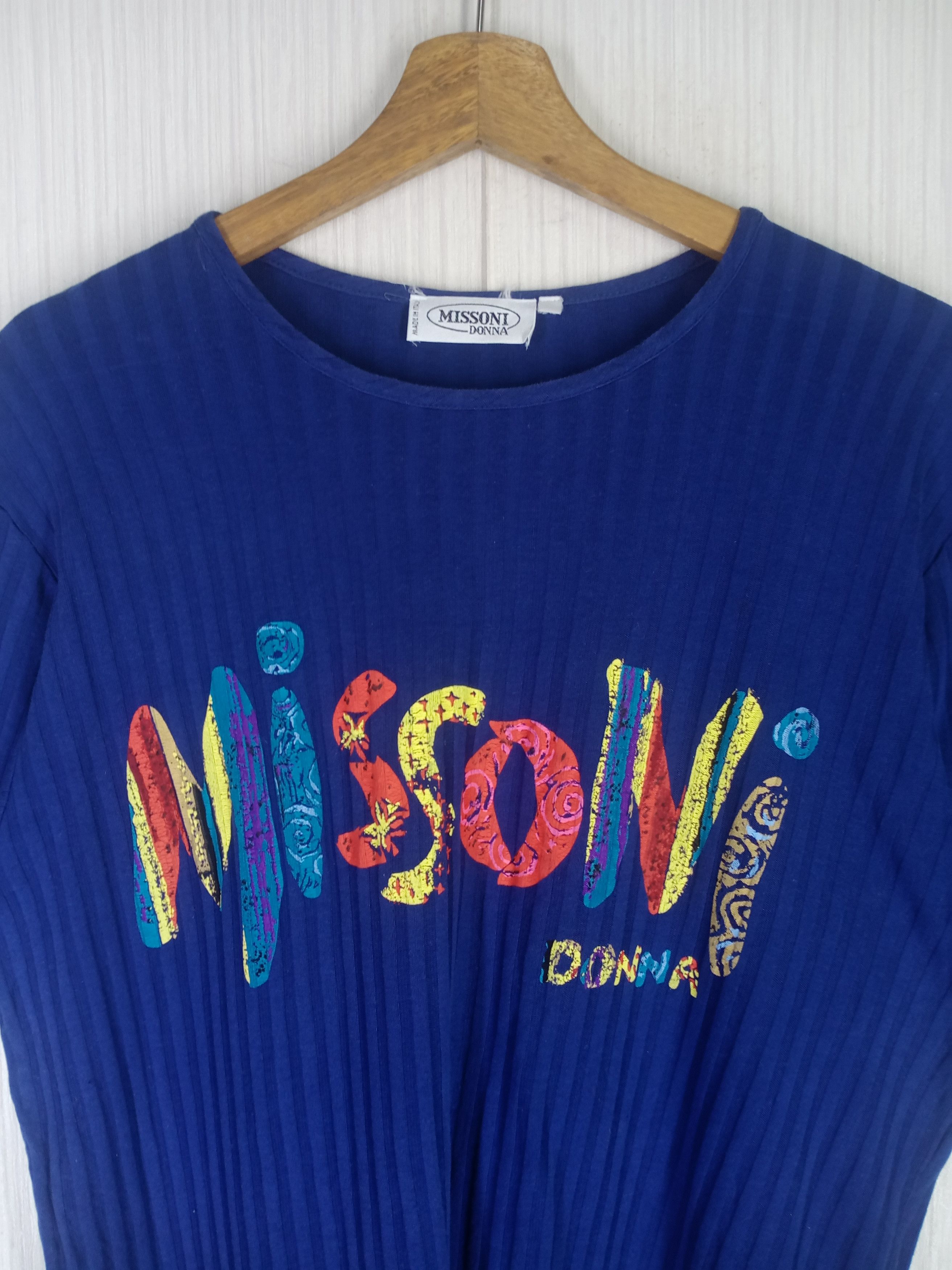Missoni Rare Vintage 90s Missoni Donna Tshirt Size US M / EU 48-50 / 2 - 1 Thumbnail