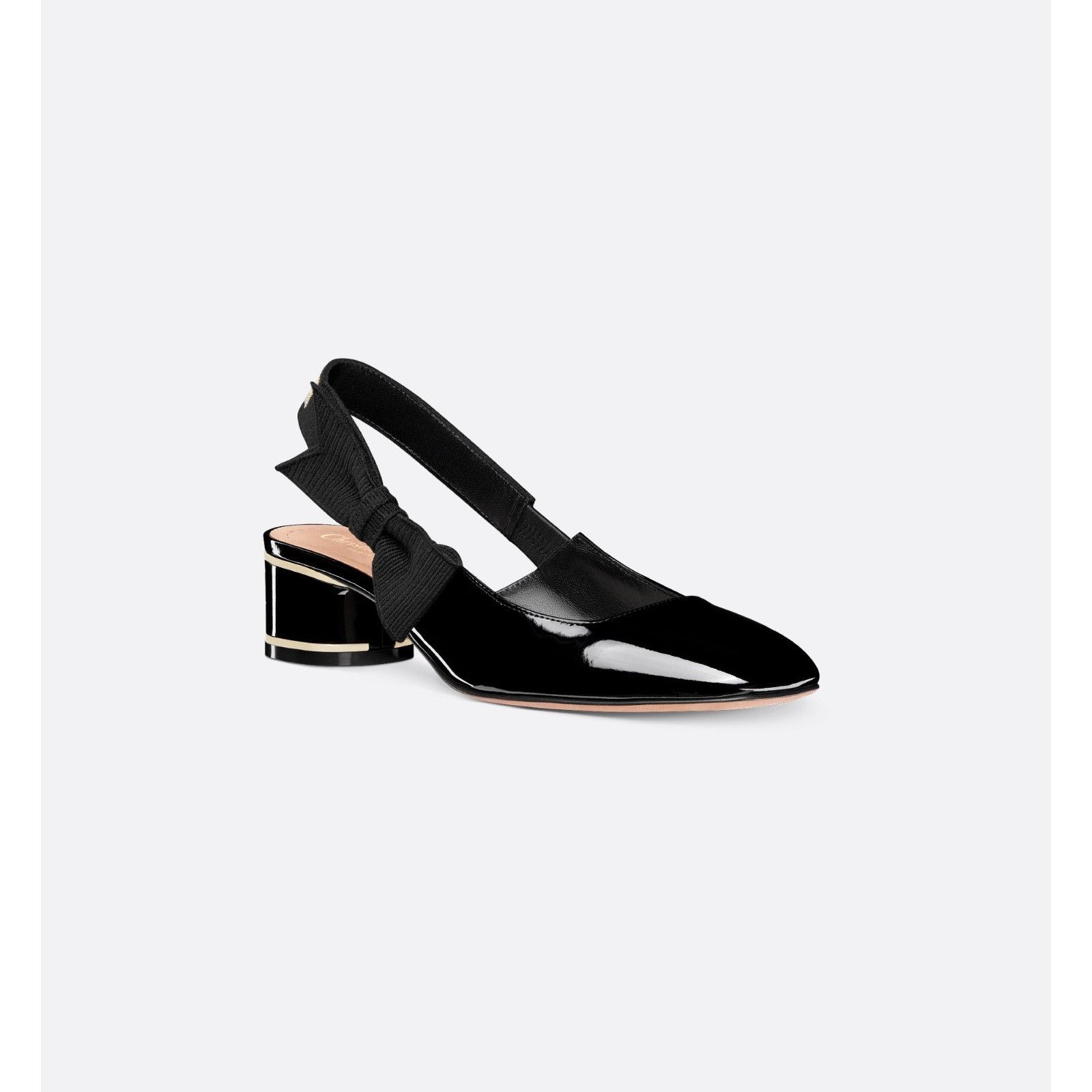 Dior Dior Miss Dior Paris Black Patent Bow Slingback Strap Size US 8.5 / IT 38.5 - 3 Thumbnail