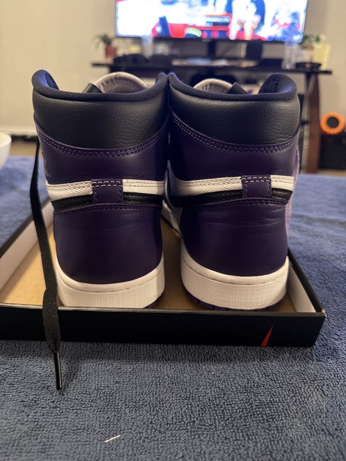Nike Air jordan 1 court purple Size US 9 / EU 42 - 3 Thumbnail