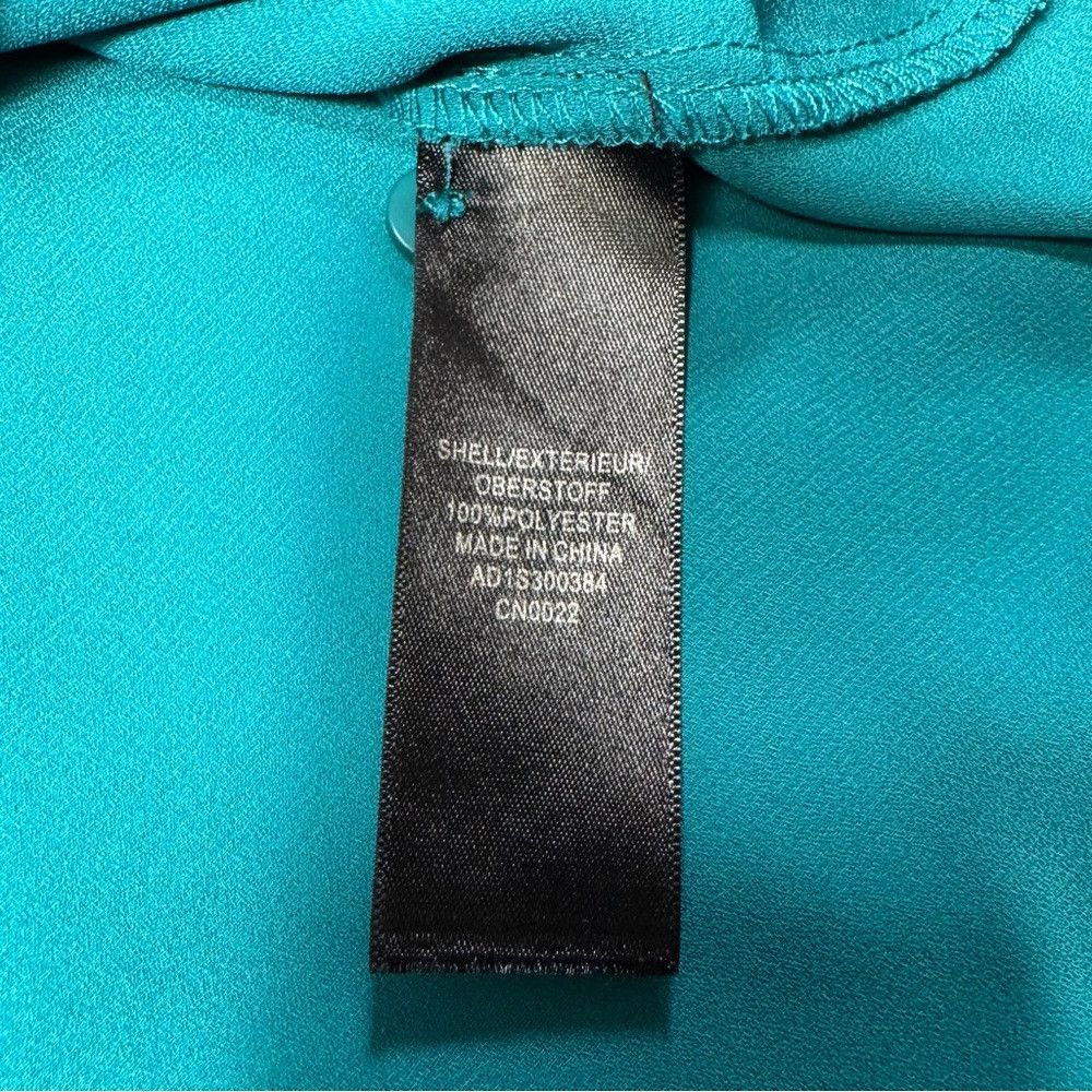Adrianna Papell NWT New $89 Adrianna Papell Teal Long Sleeve Blouse Size L Size L / US 10 / IT 46 - 8 Thumbnail