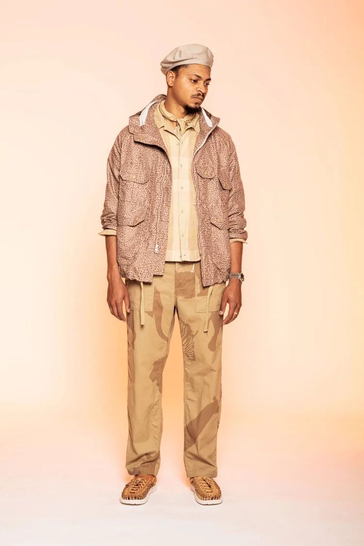 Engineered Garments SS22 Fatigue Pant Cotton Flat Twill Animal Print Khaki sz S Size US 33 - 1 Thumbnail