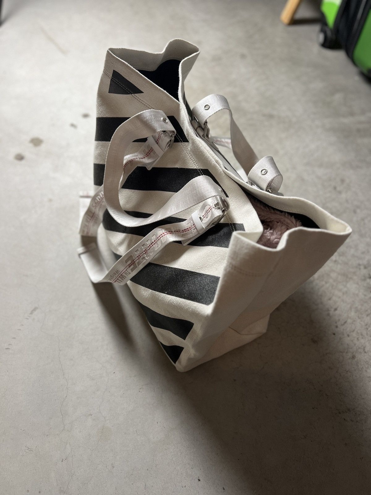 Off-White Off-White Tote Bag Canvas/Linen - Black/White Size ONE SIZE - 16 Thumbnail