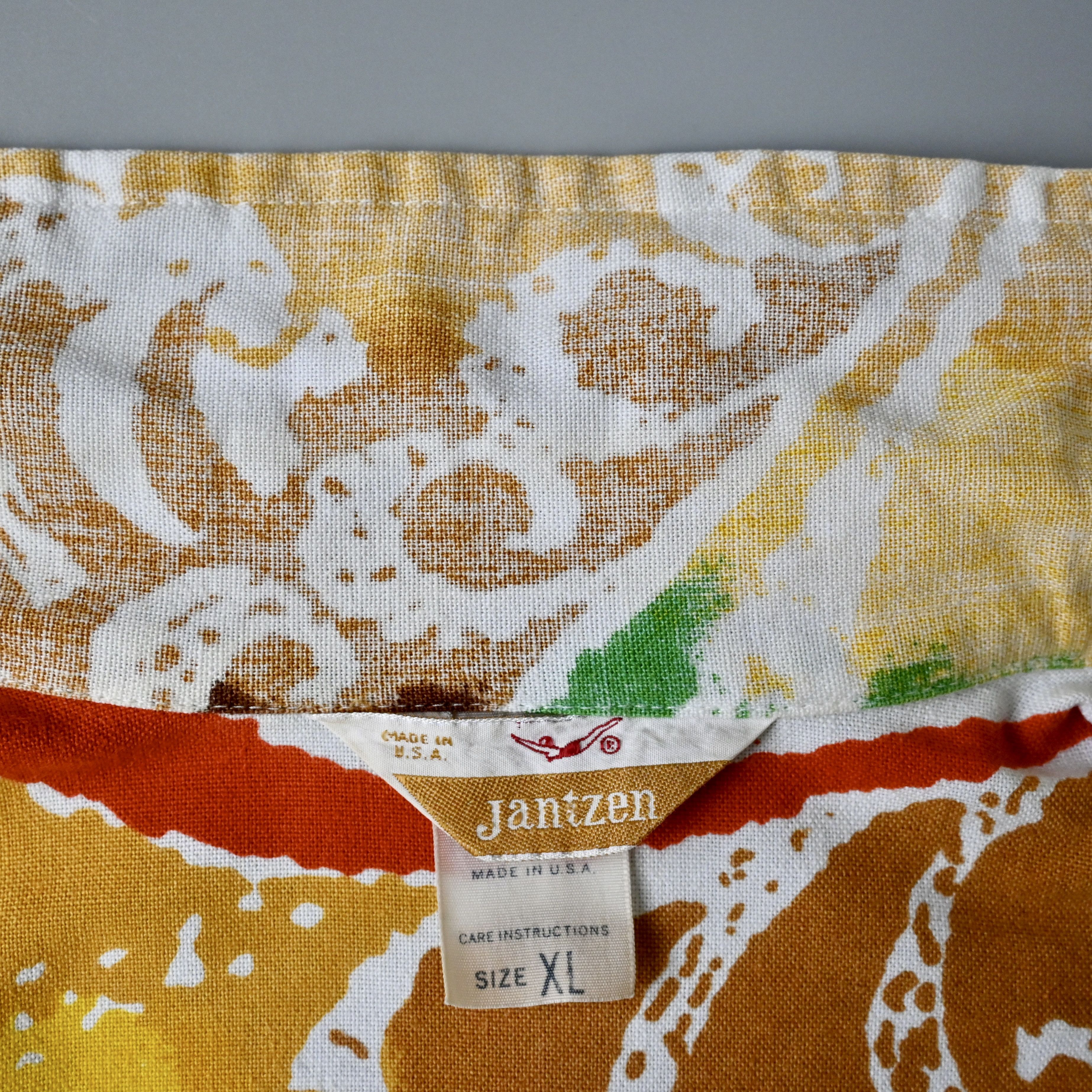 Jantzen VTG 70s Jantzen multi splashed waves cotton Hawaiian shirt Size US XL / EU 56 / 4 - 10 Thumbnail