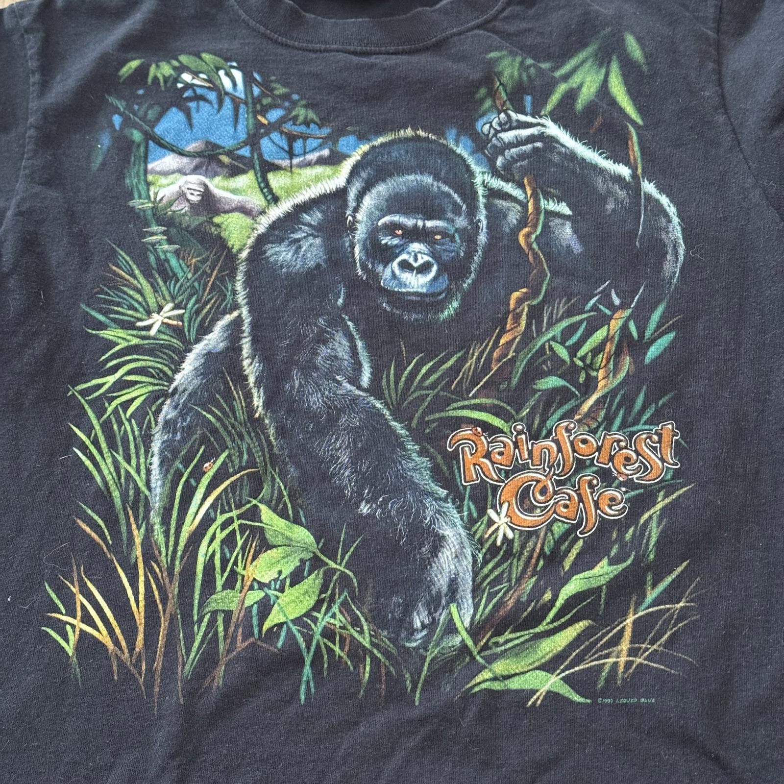 Other Vintage 90s Liquid Blue Rainforest Cafe Gorilla Nature Shirt Size US M / EU 48-50 / 2 - 2 Thumbnail