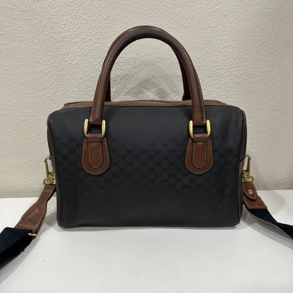 Gucci ‼️LASTDROP‼️ VINTAGE GUCCI GG MONOGRAM CANVAS BOSTON BAG Size ONE SIZE - 5 Thumbnail