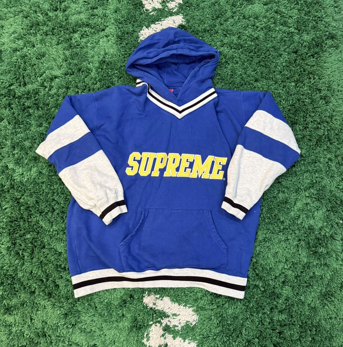 Supreme Supreme Varsity Stripe Hoodie Size US XL / EU 56 / 4 - 1 Thumbnail
