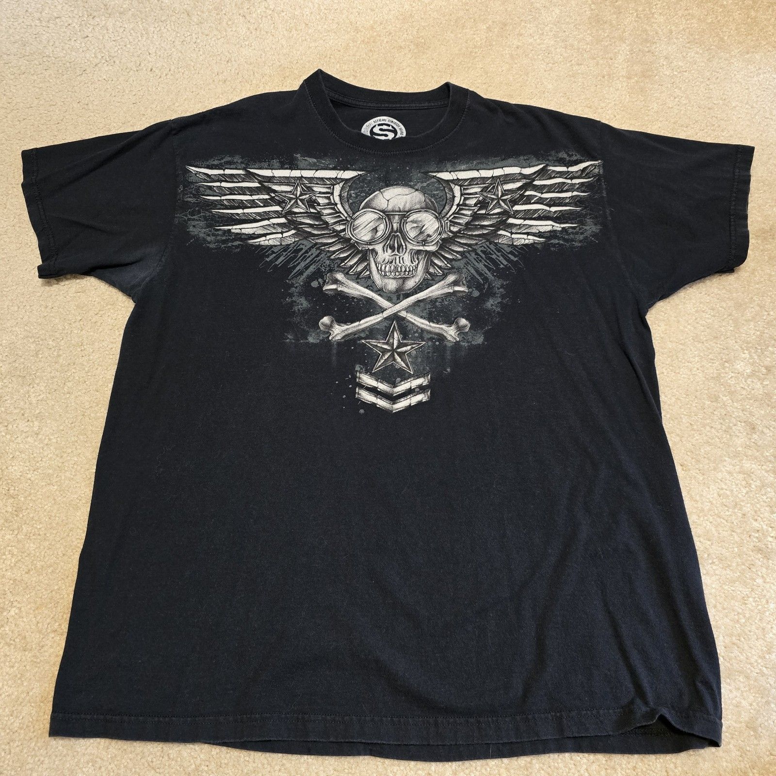 Other Sinister Brand Skull Wings Crossbones Star Graphic T-Shirt Size US XL / EU 56 / 4 - 3 Thumbnail