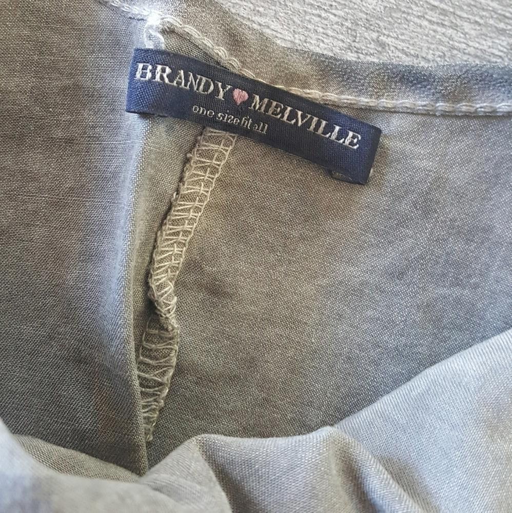 Designer Grey Washed Melville Cropped Blouse Size ONE SIZE - 3 Thumbnail