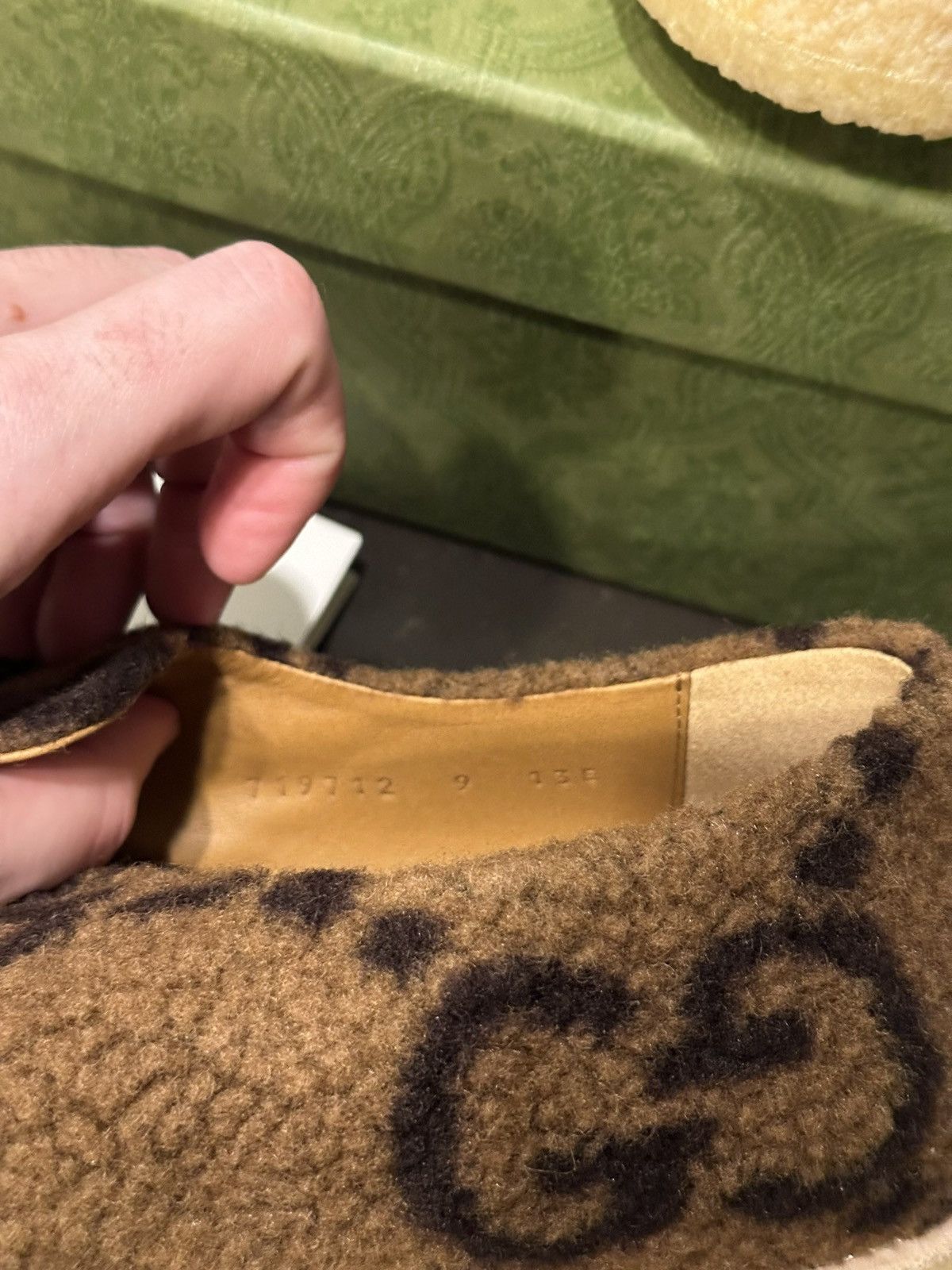 Gucci GUCCI WOOL LEATHER SNEAKER HOPPER GG CAMEL EBONY Size US 10 / EU 43 - 7 Thumbnail