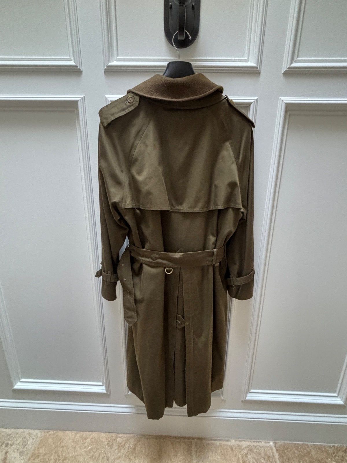 Burberry Rare M46 90s Burberry Trench Coat w/ Green House Check Size US XL / EU 56 / 4 - 8 Thumbnail