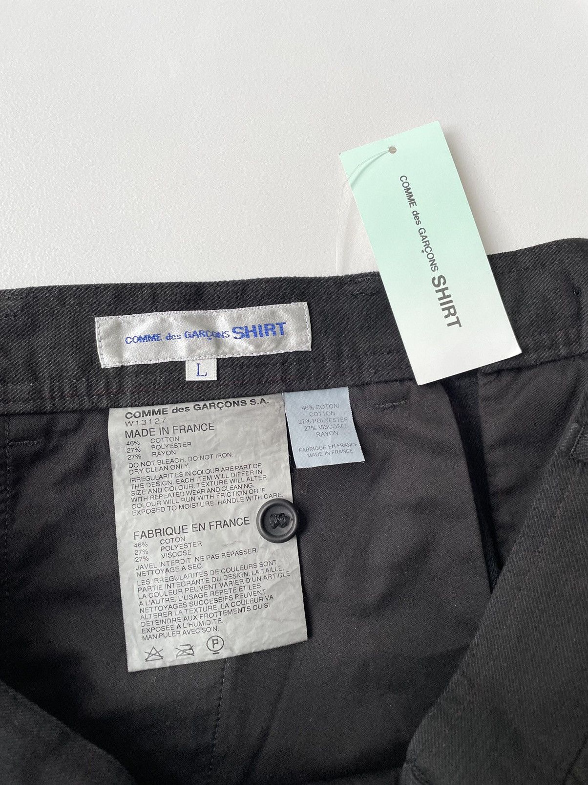 Comme des Garcons Black Cotton Check Print Trousers Size US 32 / EU 48 - 6 Thumbnail