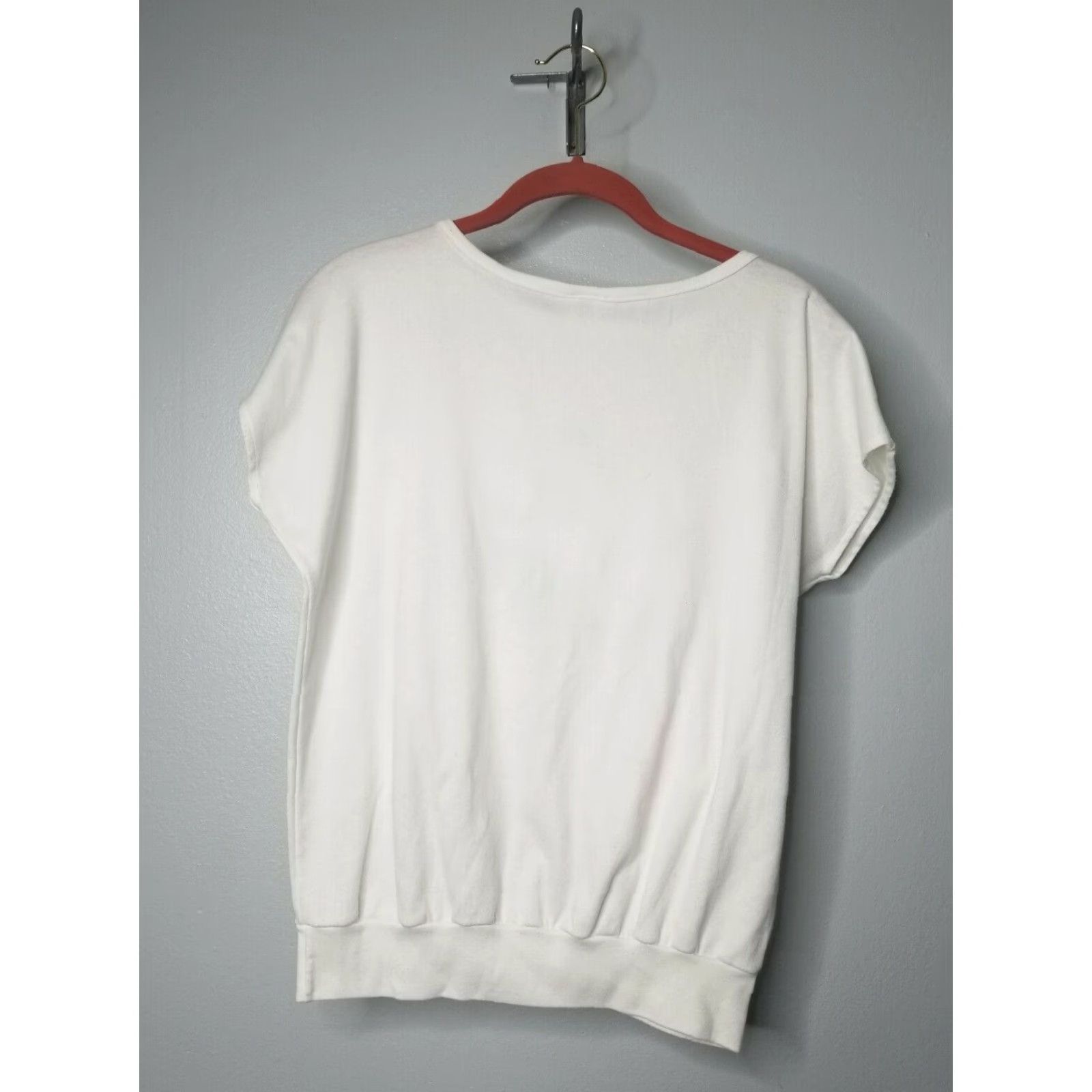 Vintage VINTAGE Jane Colby T-Shirt 1980s Womens M Cotton Blend Floral Hummingbird White Casual Graphic Size M / US 6-8 / IT 42-44 - 3 Thumbnail