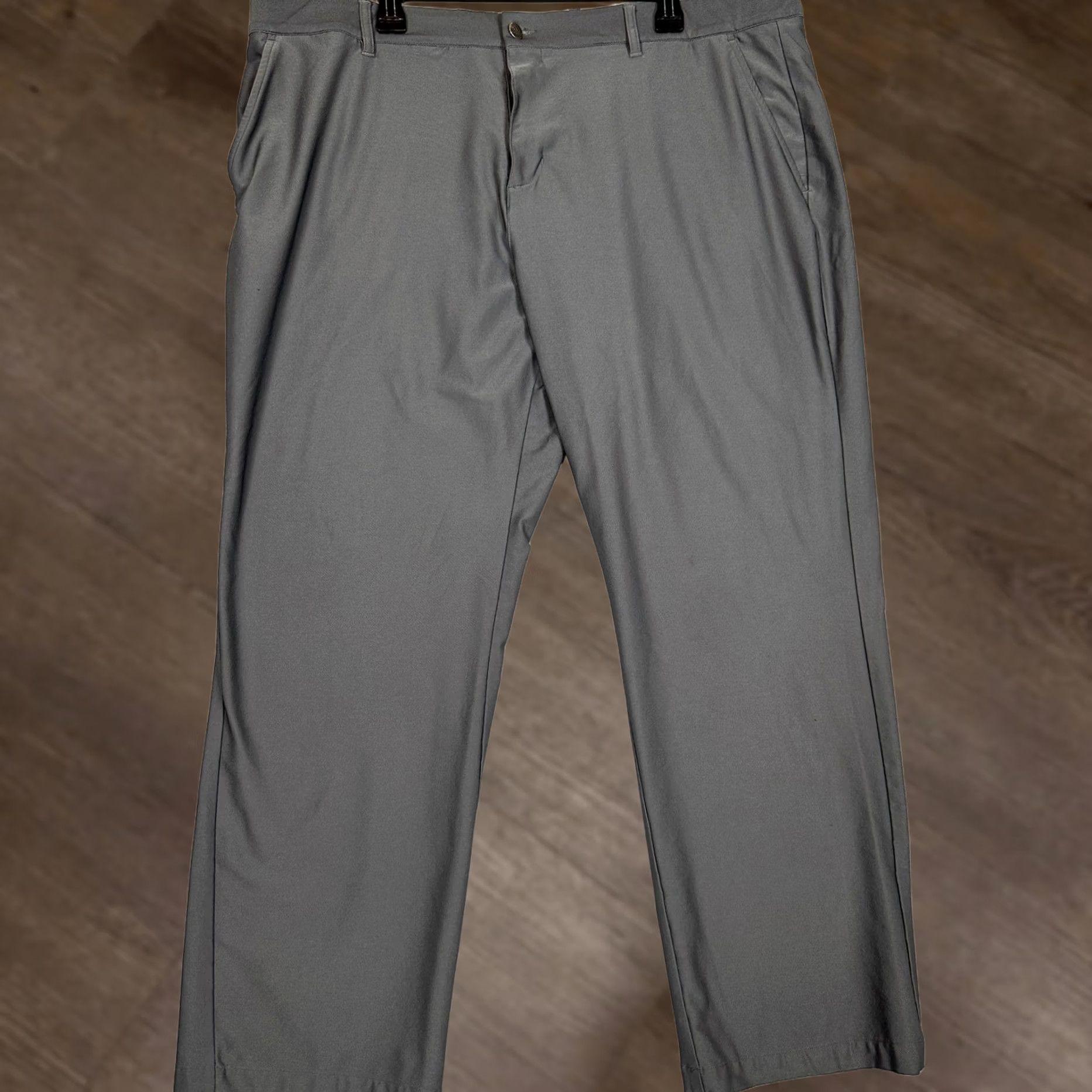 Adidas Adidas Golf Pants Mens 42X30 Grey Chino Performance Stretch Flat Front Straight Size US 42 / EU 58 - 1 Thumbnail