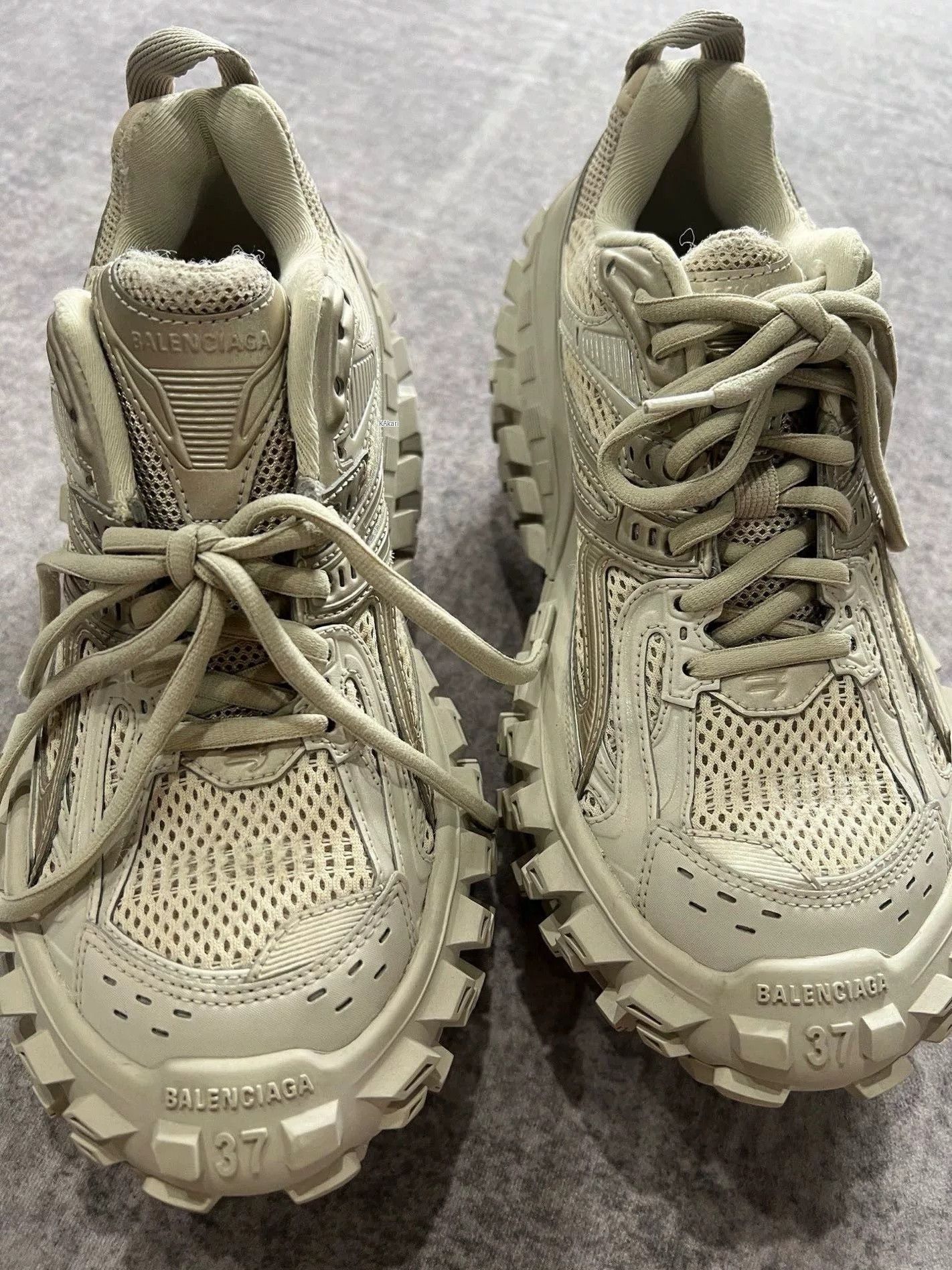 Balenciaga Balenciaga Beige Tire Dad Shoes Size US S / EU 44-46 / 1 - 3 Thumbnail
