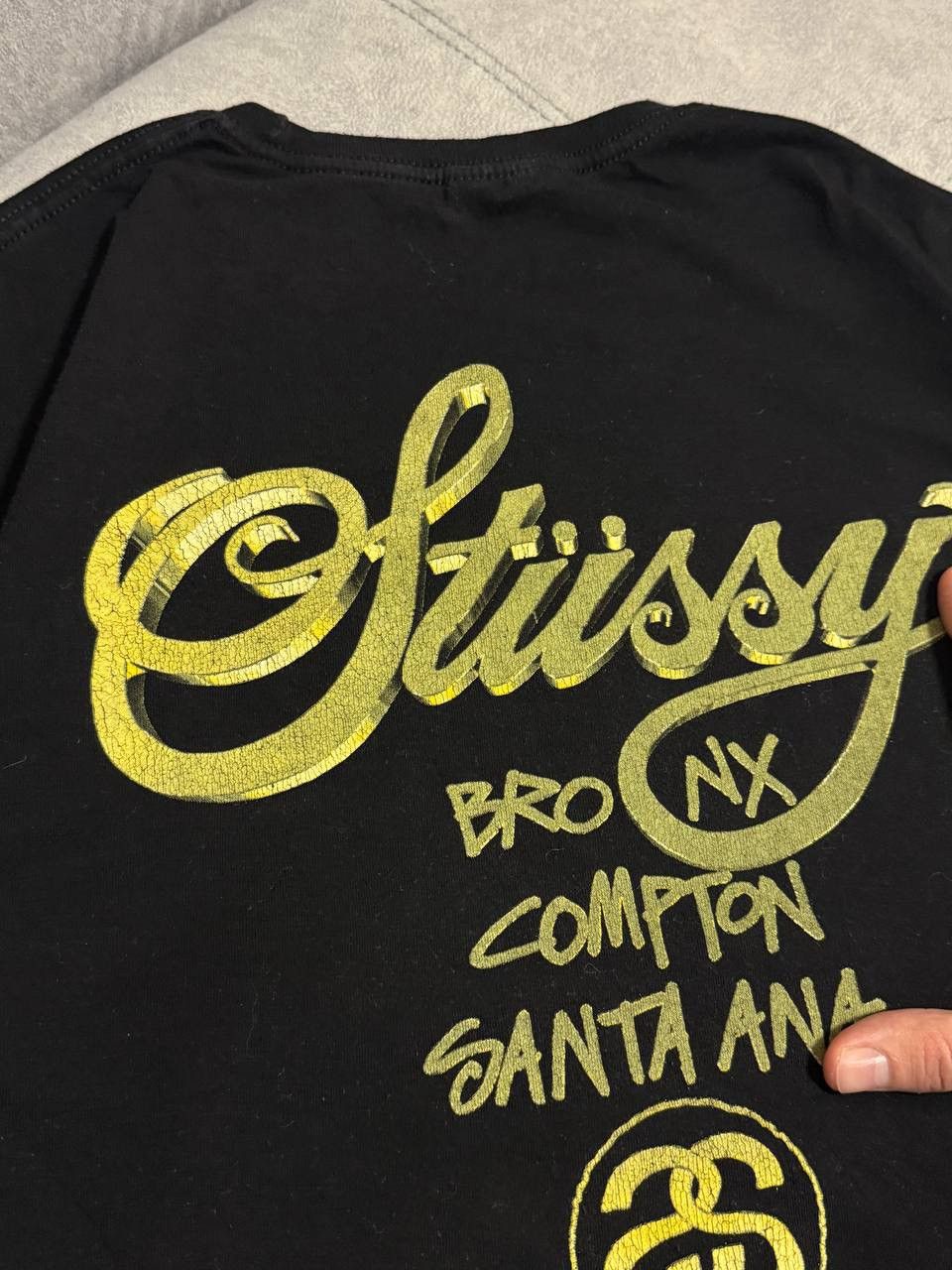 Stussy Vintage Stussy Y2K 3D-logo t-shirt black green size M Size US M / EU 48-50 / 2 - 9 Thumbnail