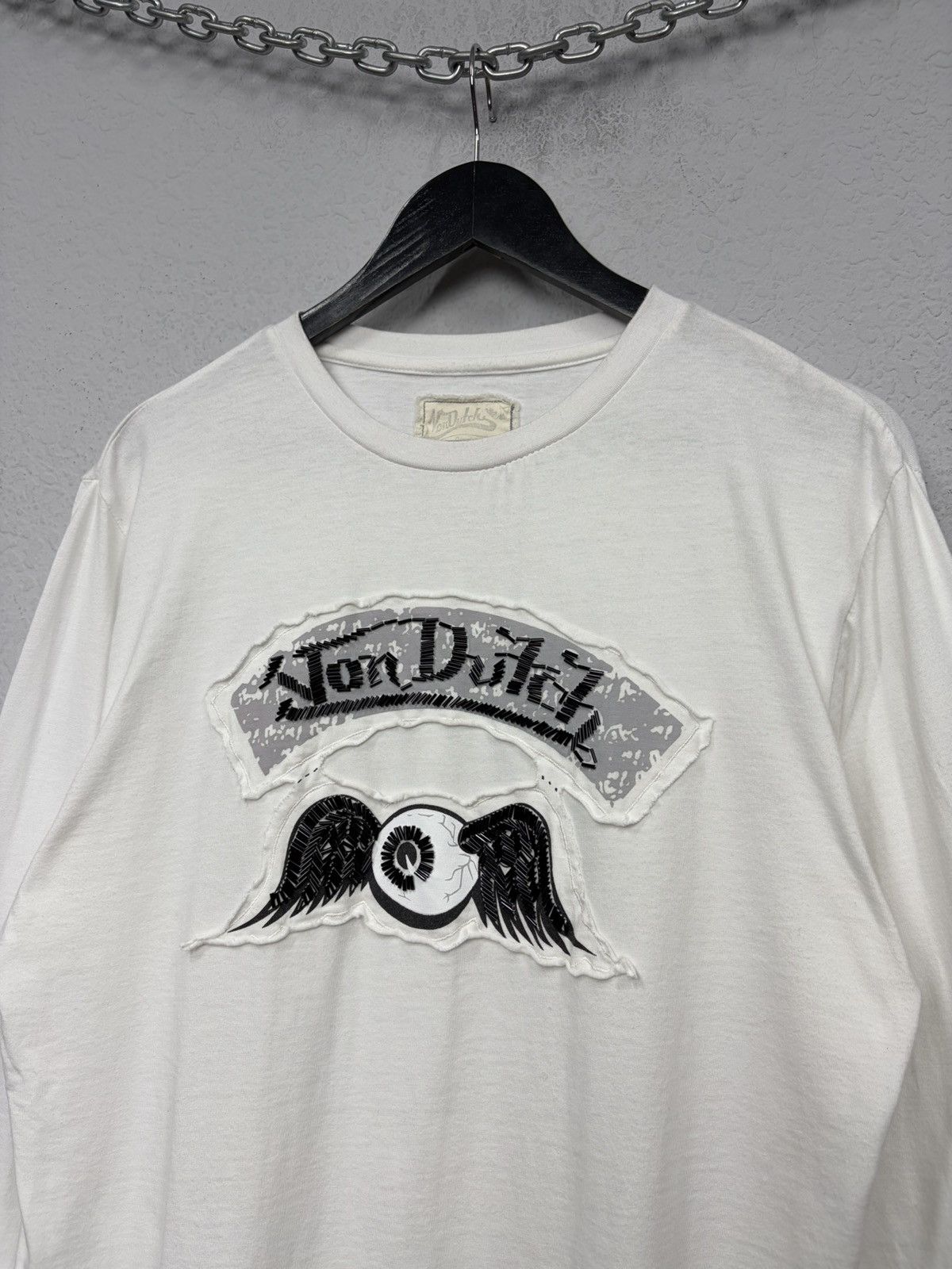 Von Dutch Vintage y2k Von Dutch White Longs-levee Embossed Logo Tee Size US XL / EU 56 / 4 - 13 Thumbnail