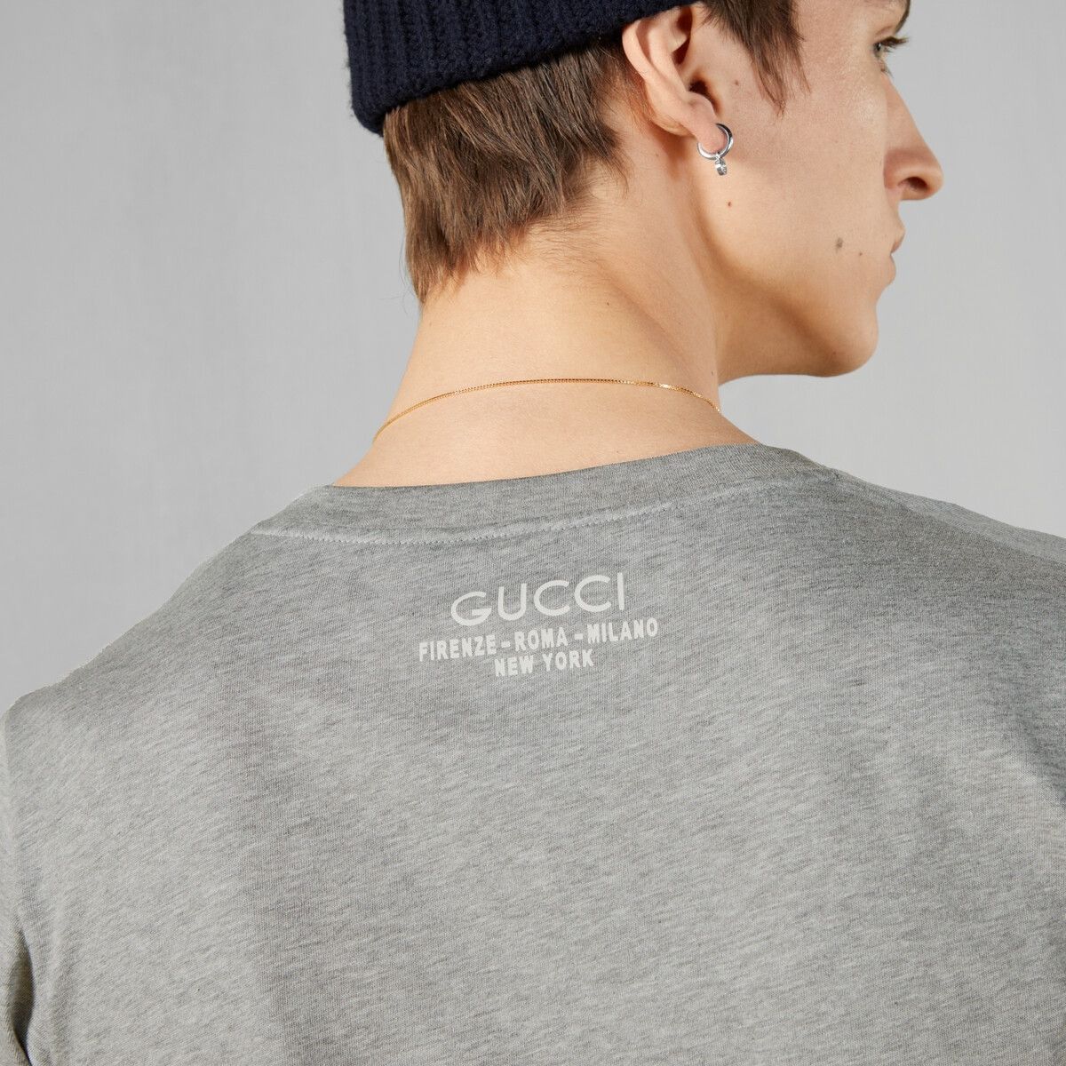 Gucci o1s1wg111025 Cotton Jersey T Shirt in Grey Size US L / EU 52-54 / 3 - 4 Thumbnail