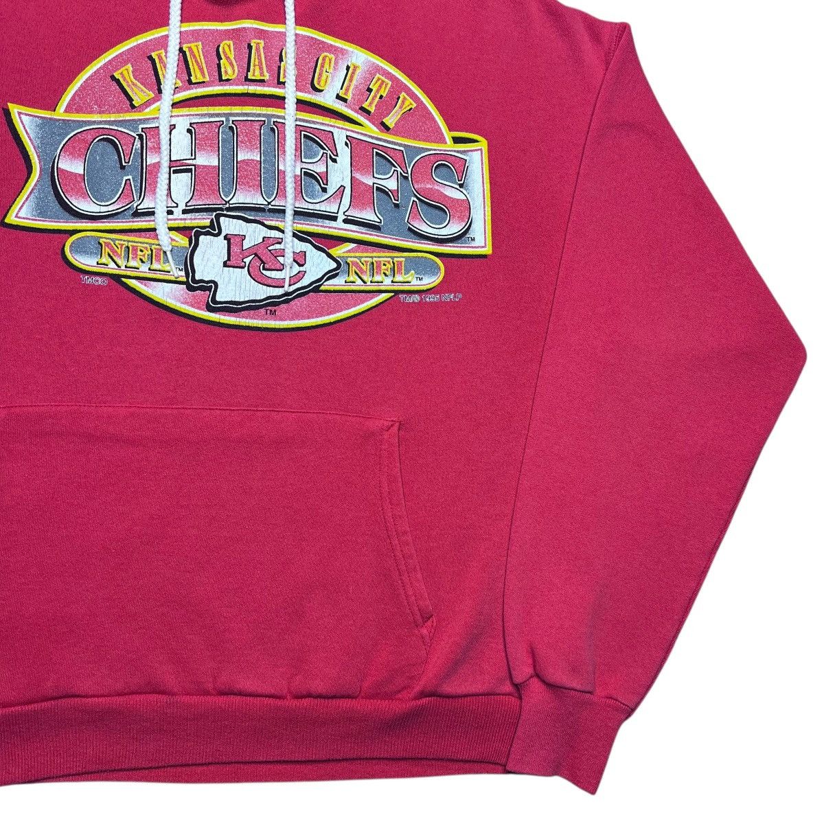 NFL Vtg 1995 NFL Kansas City Chiefs Spell Out 3D Print Hoodie Size US XL / EU 56 / 4 - 17 Thumbnail