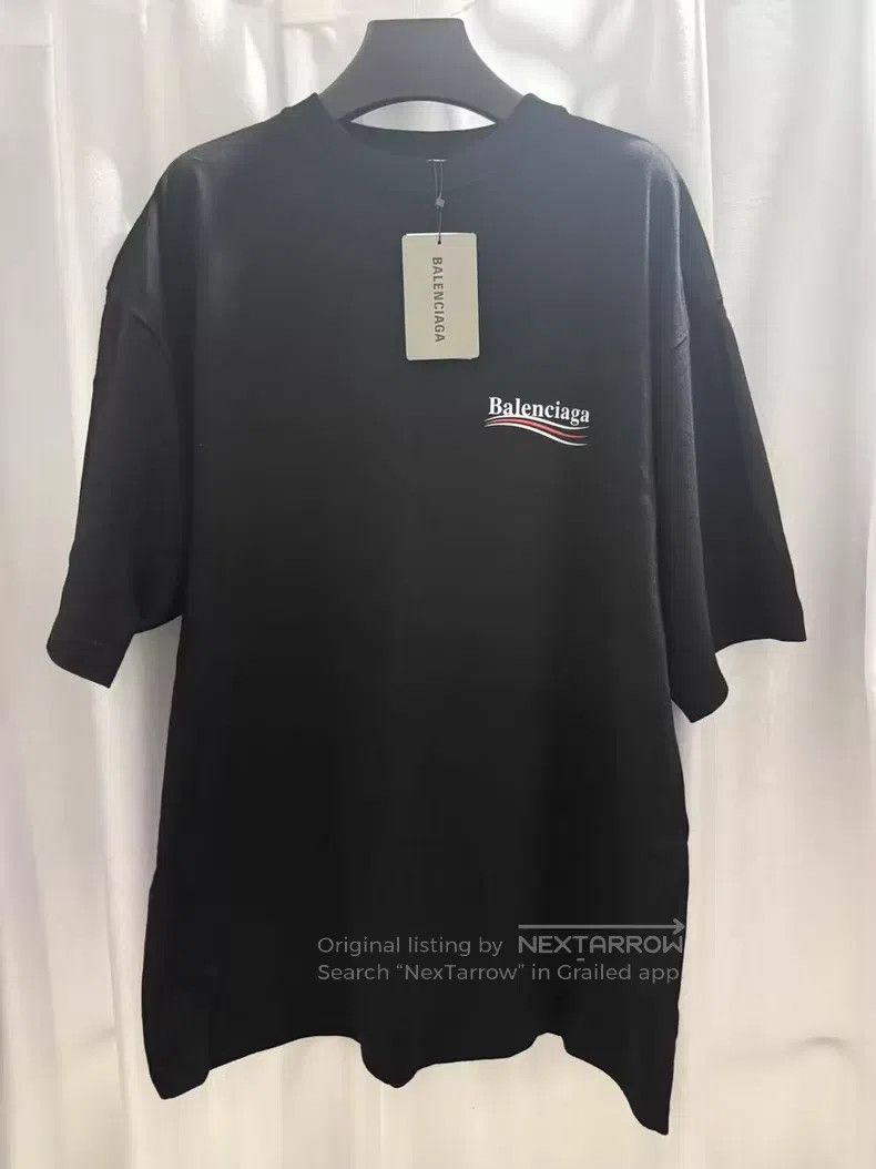 Balenciaga Balenciaga Black Coke Printed Short Sleeve Size US S / EU 44-46 / 1 - 1 Thumbnail