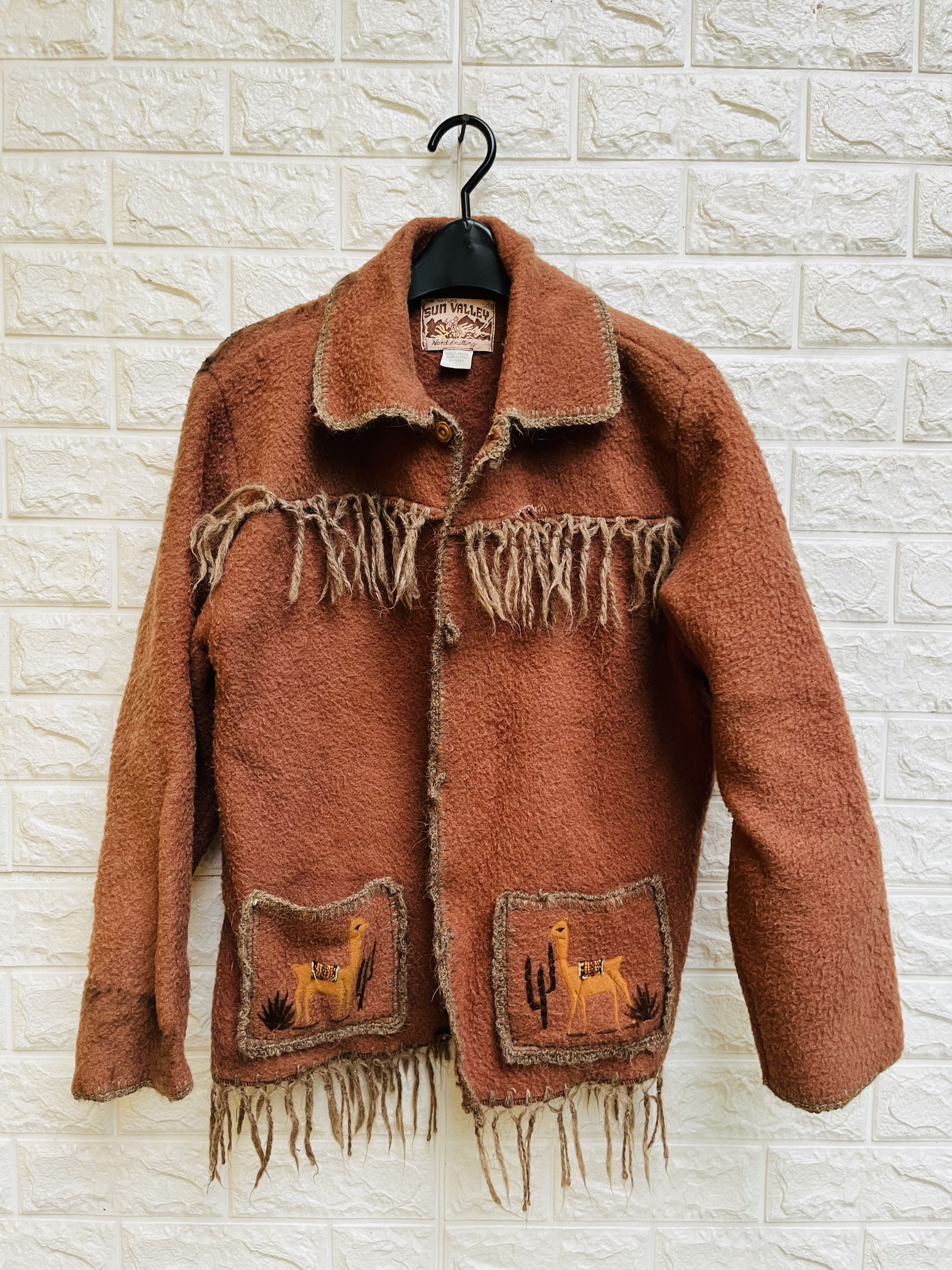 Designer × Japanese Brand Vintage Sun Valley Hand Britting Wool Design Fashion Style Size M / US 6-8 / IT 42-44 - 1 Thumbnail