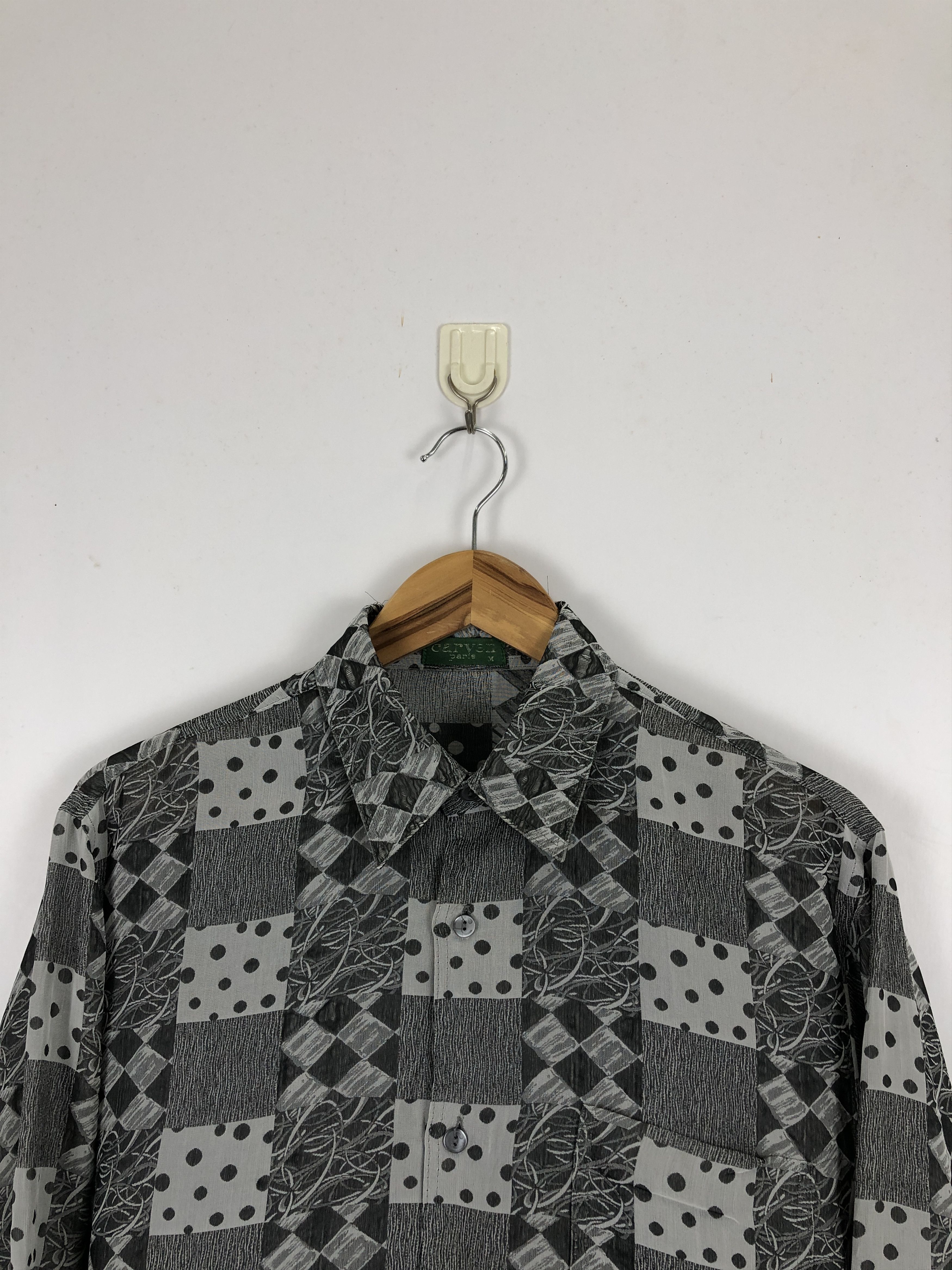 Designer × Vintage Vintage Carven Paris Square Button Up Silk Shirt TA0452 Size US M / EU 48-50 / 2 - 2 Thumbnail