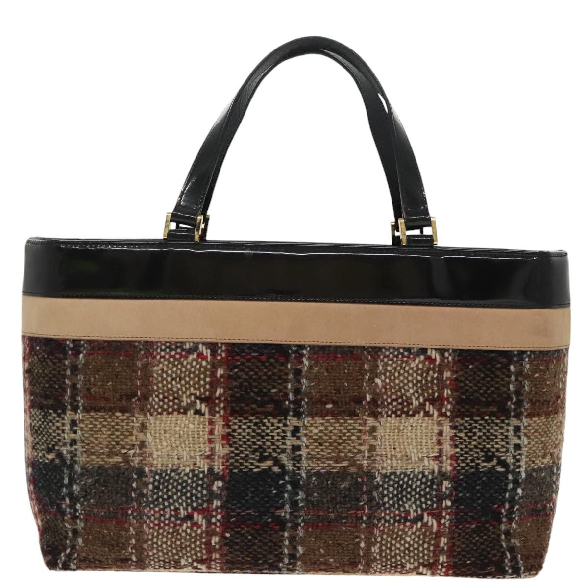 Burberry Brown Wool Tote Bag (Pre-Owned) Size ONE SIZE - 1 Thumbnail