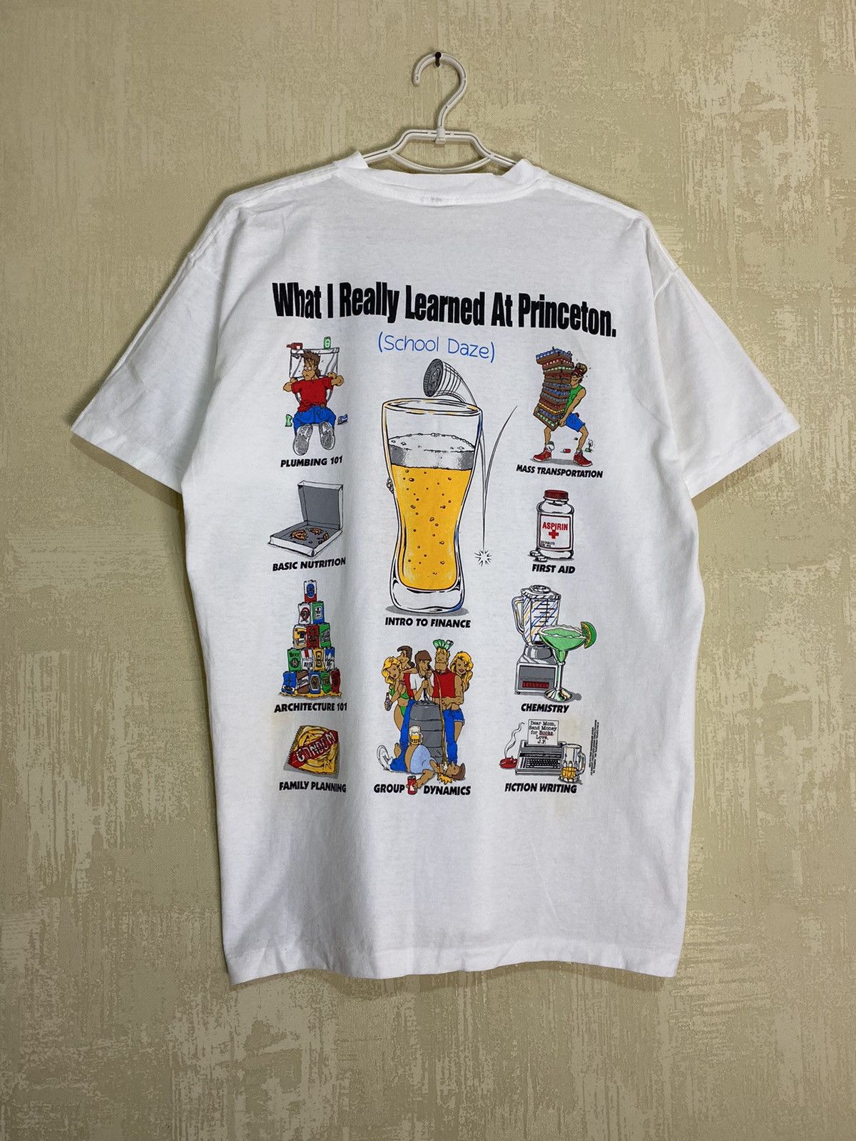 image of What I Really Learned In Princeton Humor Tshirt in White, Men's (Size XL)